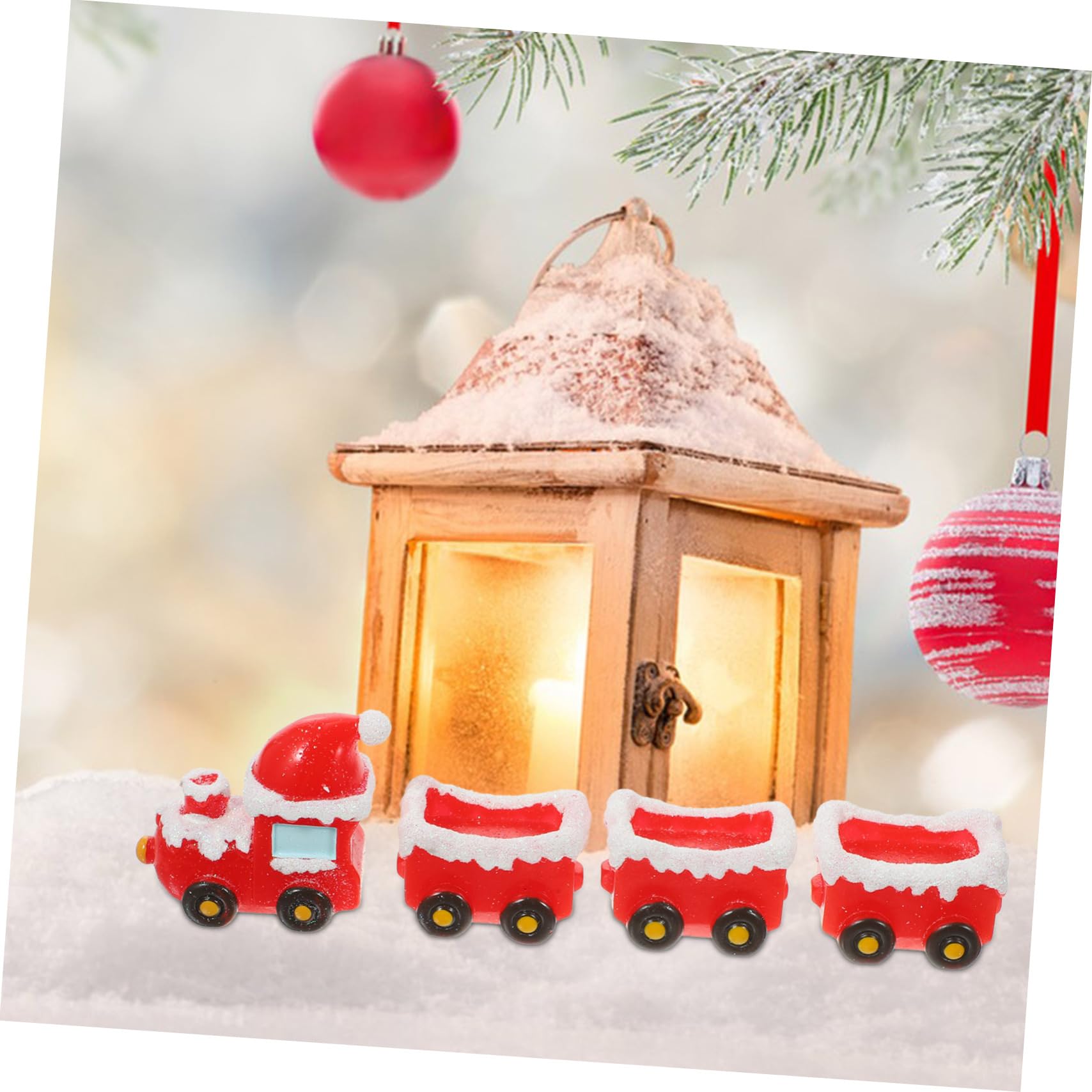 SOLUSTRE 5 Set Di Ornamenti Natalizi Per Treni Decorazioni Natalizie Per La Natività Statuette Decorazioni Natalizie In Miniatura In Miniatura Accessori Per