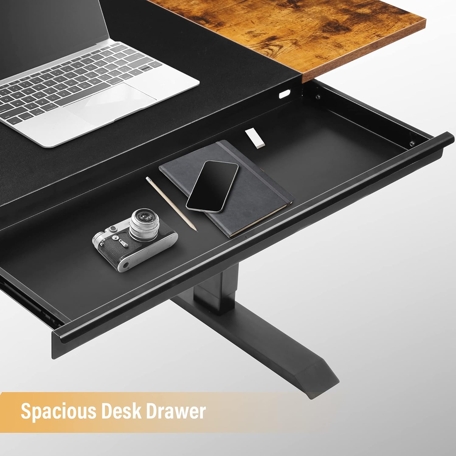 Buy Saemoza Height Adjustable Electric Standing Desk with Drawer, 47.2