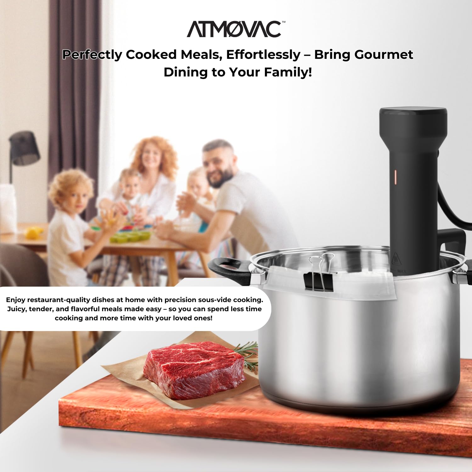 SV-EZ Sous Vide Immersion Circulator – Precision Thermal Cooker for Home & Professional Use – Digital Display & Temperature Control – Perfect for Sous Vide Cooking