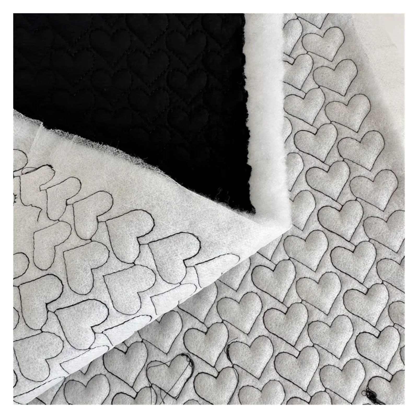 Tessuto Trapuntato Tessuto trapuntato a forma di cuore
