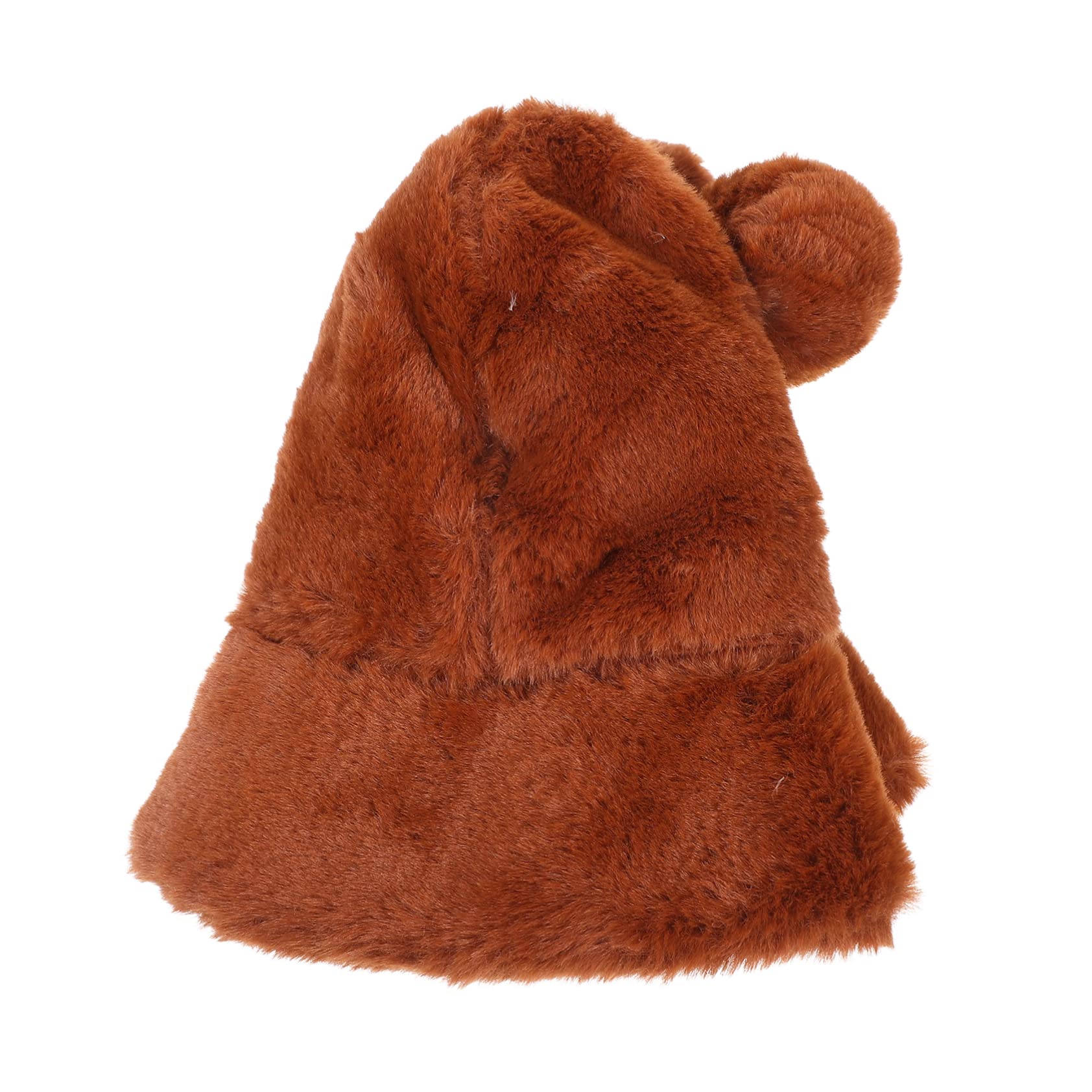 PRETYZOOM Fashionable Little Bear Ears Hat Warm Plush Cap for Baby Girls Protective Hats for Winter Brown