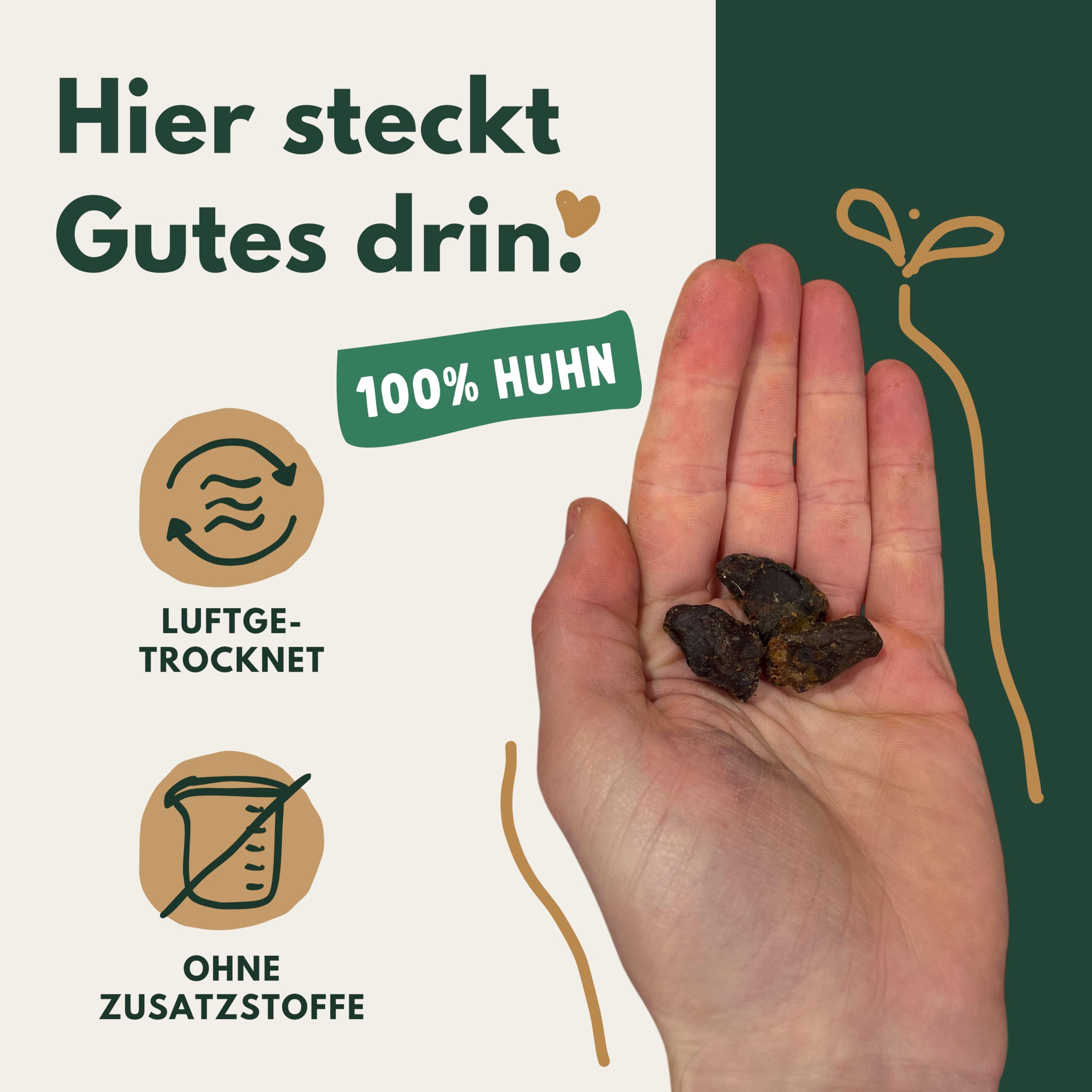 Hühnerherzen 5kg getrocknet für Hunde – natürlicher Hundesnack, Kausnack, Kauartikel, Leckerli und Belohnung aus 100% Huhn Herz