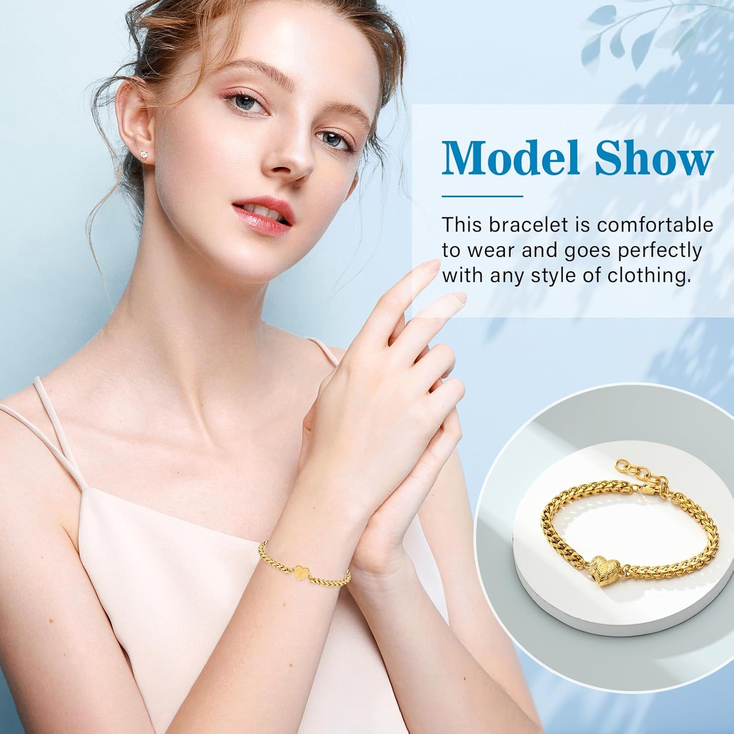 Imrsanl Heart Urn Bracelet for Ashes for Women Stainless Steel Angel Wings Cremation Bracelets Keepsake Human Pet Funeral Memorial Jewelry - Image 6