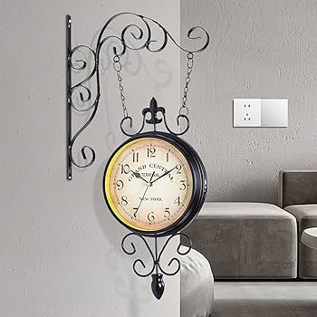 Amazon.com: Two-Faced Wall Clock for Indoor and Outdoor