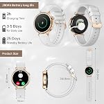 Smart Watch pour les femmes (Réponse/Appeler), 1.27" HD Petit Fitness Tracker Smartwatch avec DIY Cadran / taux cardiaque moniteur de sommeil / cycles de dames Tracker/120+ Modes de sport pour Android/iPhone, Blanc 41mm