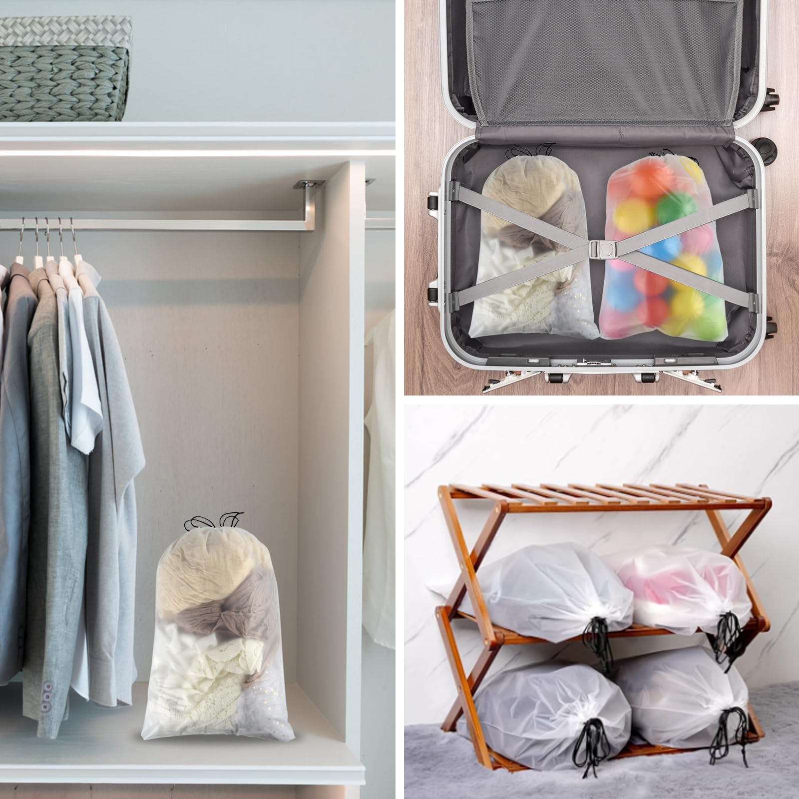 12 szt. torby na buty do podróży PLULON przezroczysty sznurek podróżne torby na buty do pakowania wodoodporne pyłoszczelne buty organizer etui akcesoria podróżne torba do przechowywania butów dla