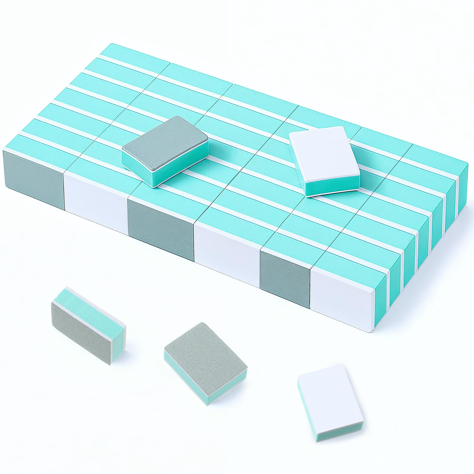 50 Pack Nail Buffer Block and Shine Kit, Mini Nail Buffers Smoother Mini Buffer Block Nails File Professional Manicure File Blocks for Polishing Smooth and Shiny Natural Nails, 1000/4000 Grit (Green) 1.4 Inch x 1 Inch