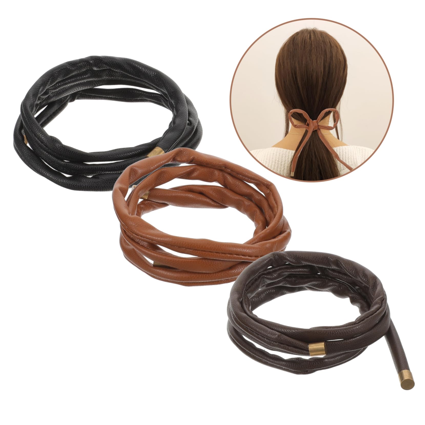 MAGICLULU 5 Juegos De Coleteros Resistentes Para Trenzar El Cabello Diademas Para Mujeres Y Niñas Accesorios Elegantes Para El Cabello (3 Unidades X 5)