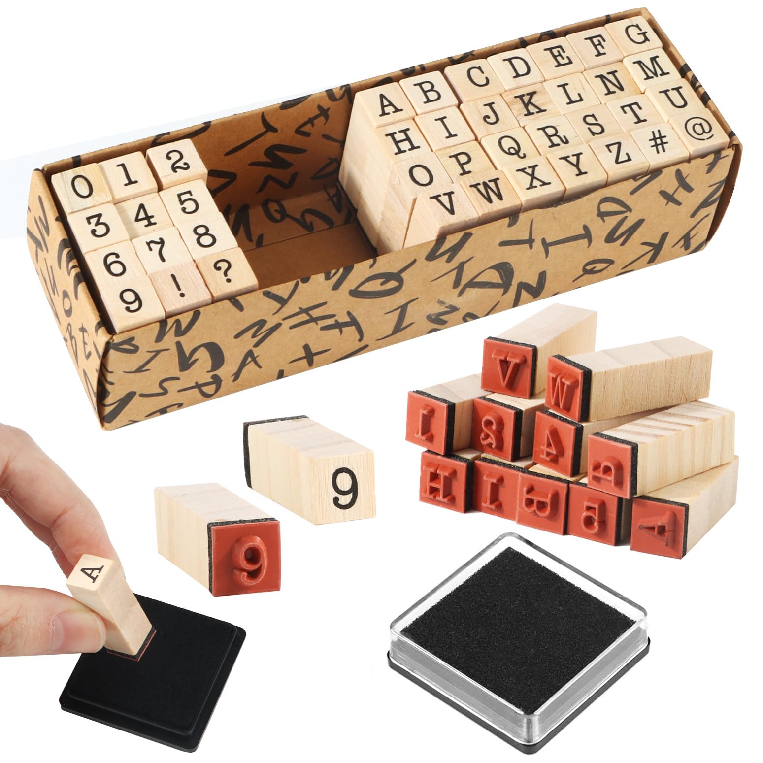 Set Timbri Alfabeto E Numeri PandaHall | 2 Misure, Lettere A-Z E Numeri 0-9 | Per Scrapbooking, Diari, Biglietti