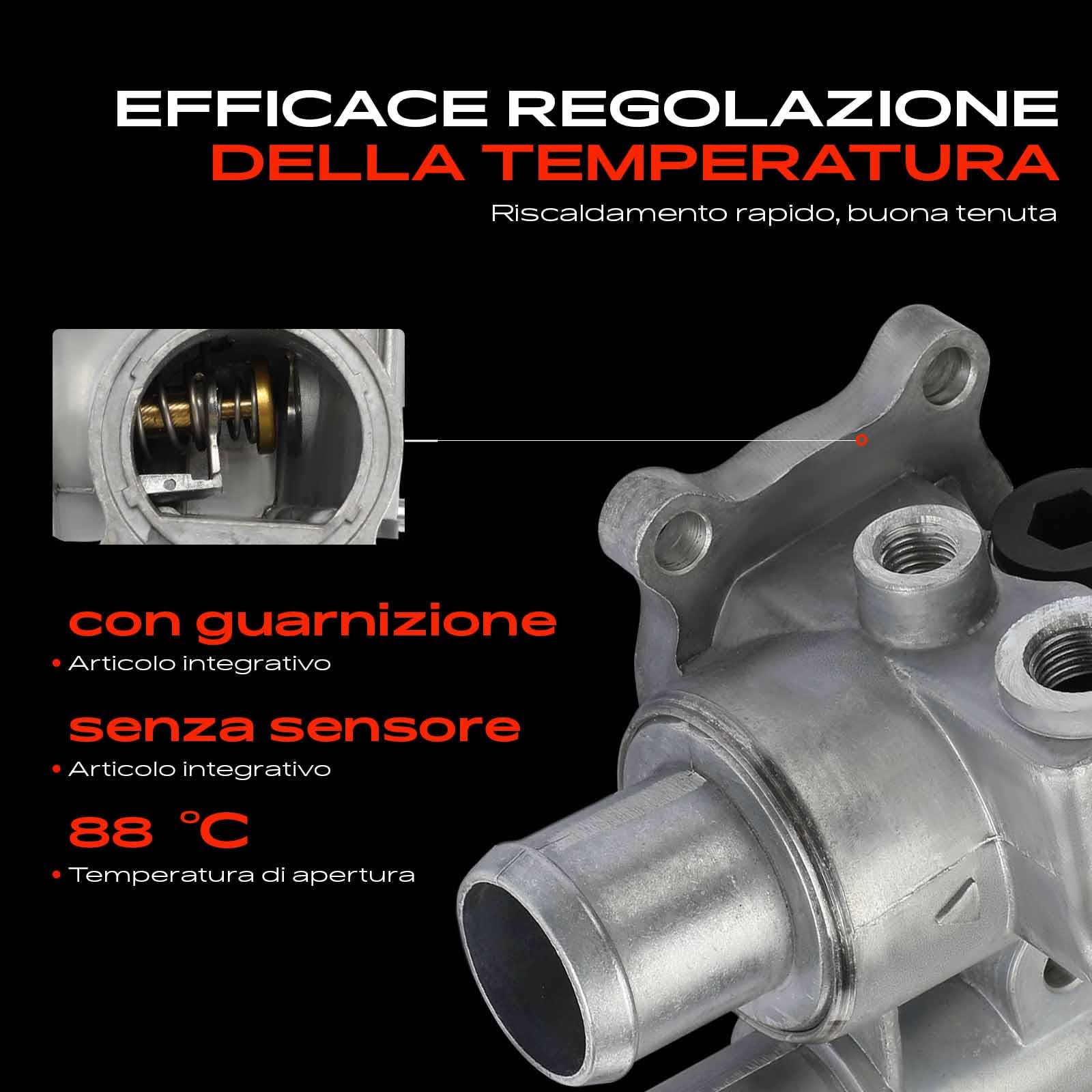 Frankberg Termostato del liquido di raffreddamento regolatore del liquido | Compatibile con: Marea Weekend 185, Fine settimana del Palio 171 173 178 373 374, Brava 182, Delta II 836, Marea 185