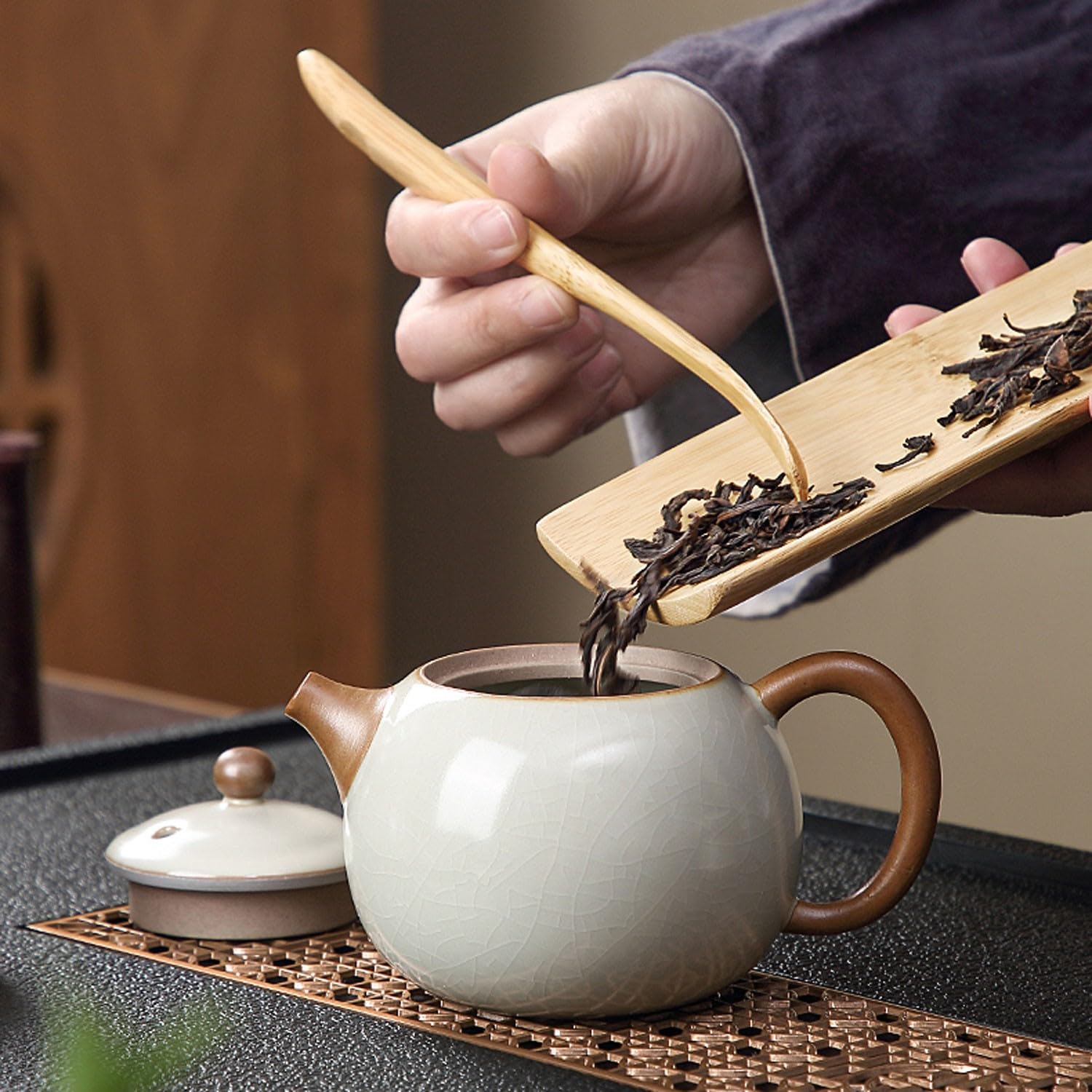 Service à thé Japonais, Service à thé pour Adultes, théière en céramique pour Le Bureau et la Maison, Service à thé au Four RU intéressant
