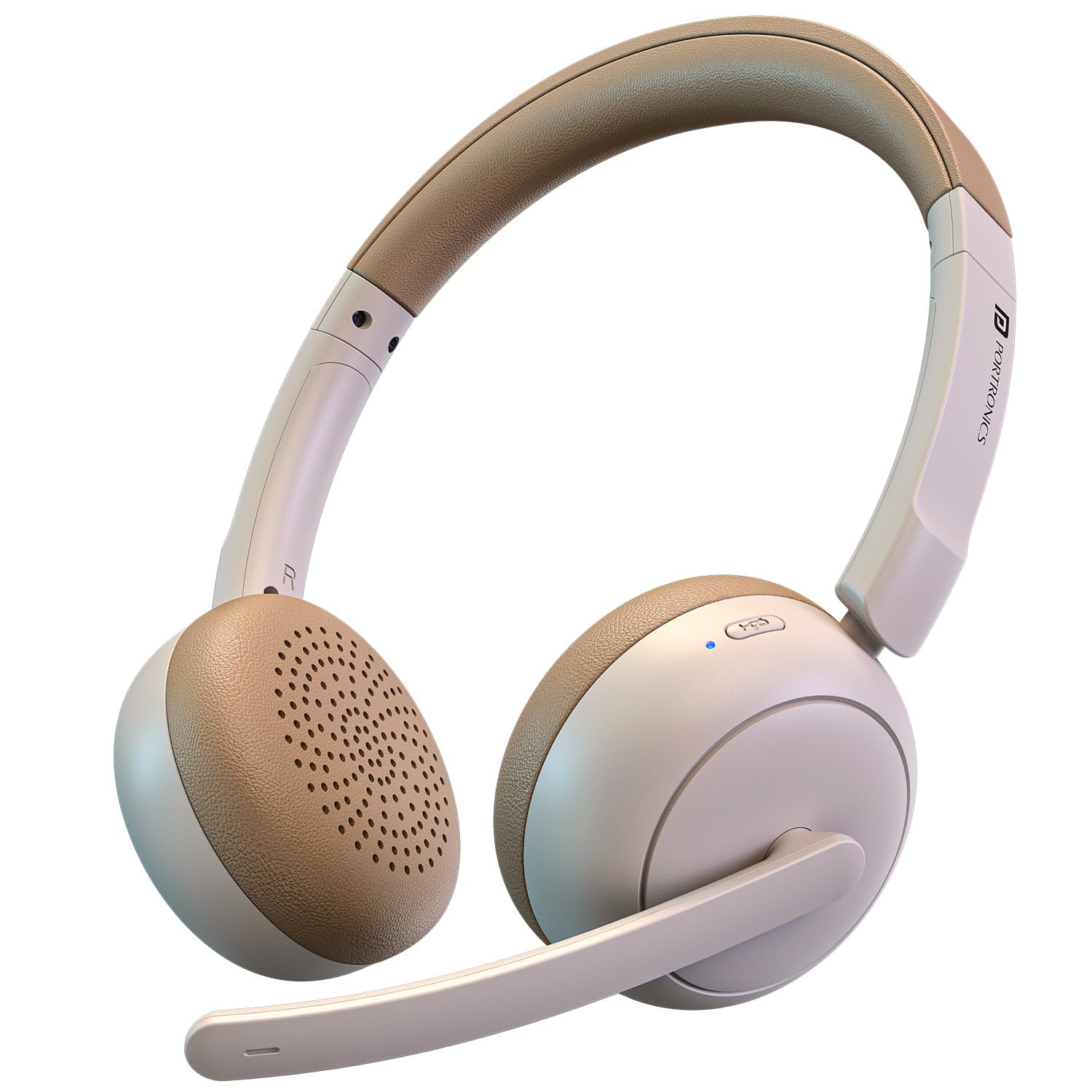 Portronics Muffs A3 On Ear Headphone with Inbuilt Flexible Boom Mic & Dual ENC Technology, Upto 50 Hours Playtime, Deep Bass, Bluetooth Version 6.0, 40mm Dynamics Driver, Type C Fast Charging(Beige)-image-49