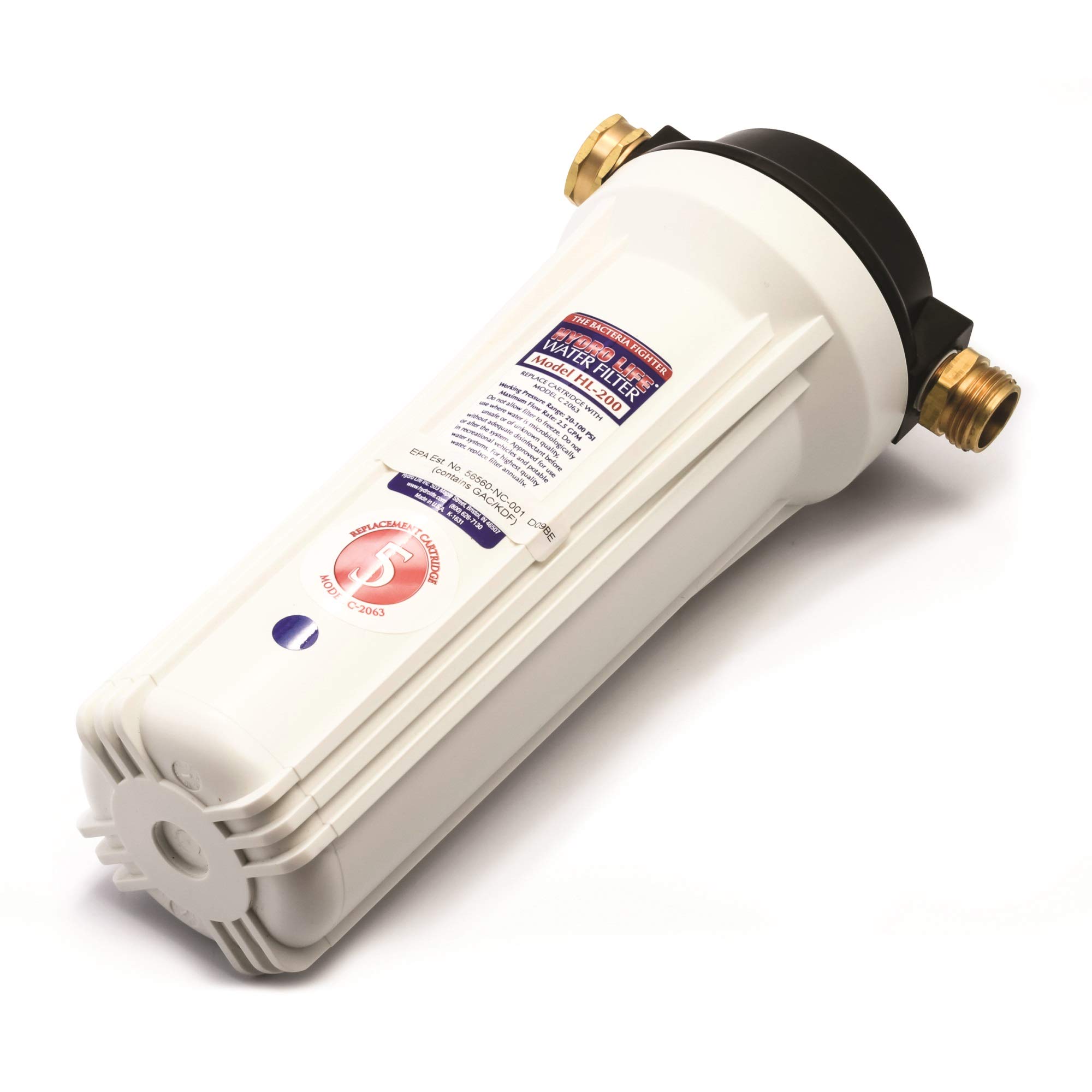 Hydro Life Camco HL-200 External Filter Kit , Filters with KDF Media & GAC for Protection from Contaminants, (52141)