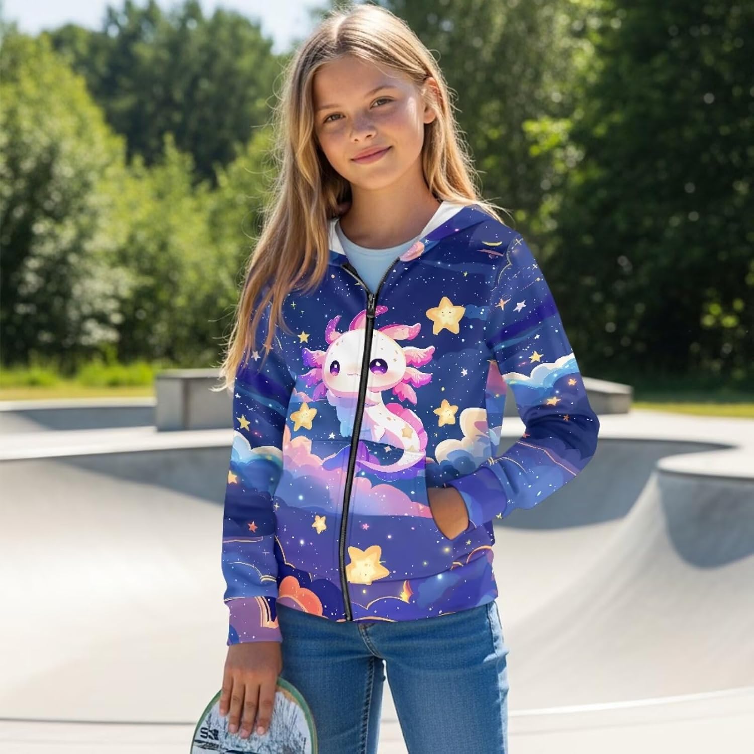 Coloranimal Kids Clothes Full Zip Up Hoody Sweatshirts for Girls and Boys Active Hoodies Ages 6-16year - Image 5