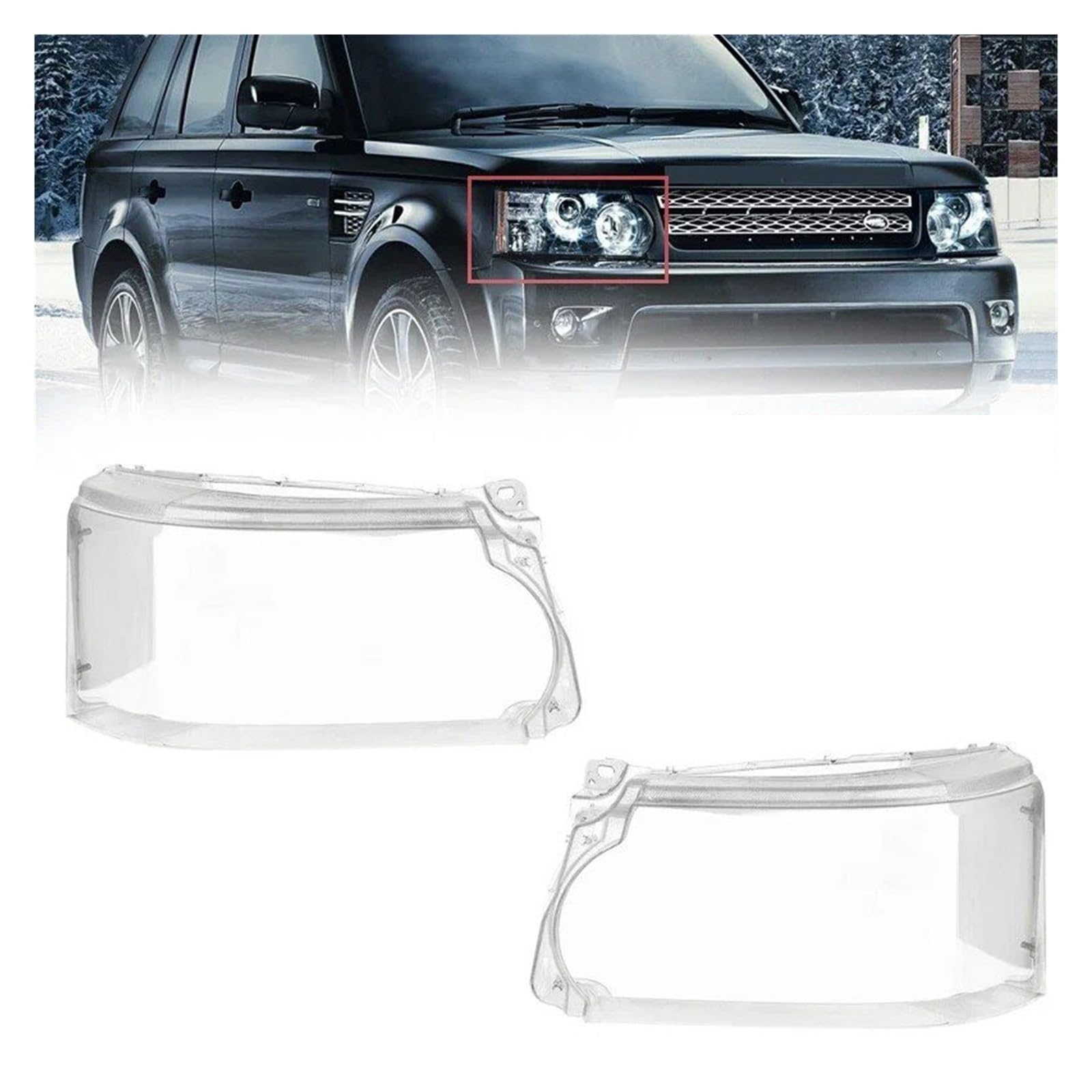 Per Land Per Rover Per Range Per Sport Per Edition 2010-2013 Lente Faro Anteriore Auto Paralume Faro Coperchio Lente Faro(Right)