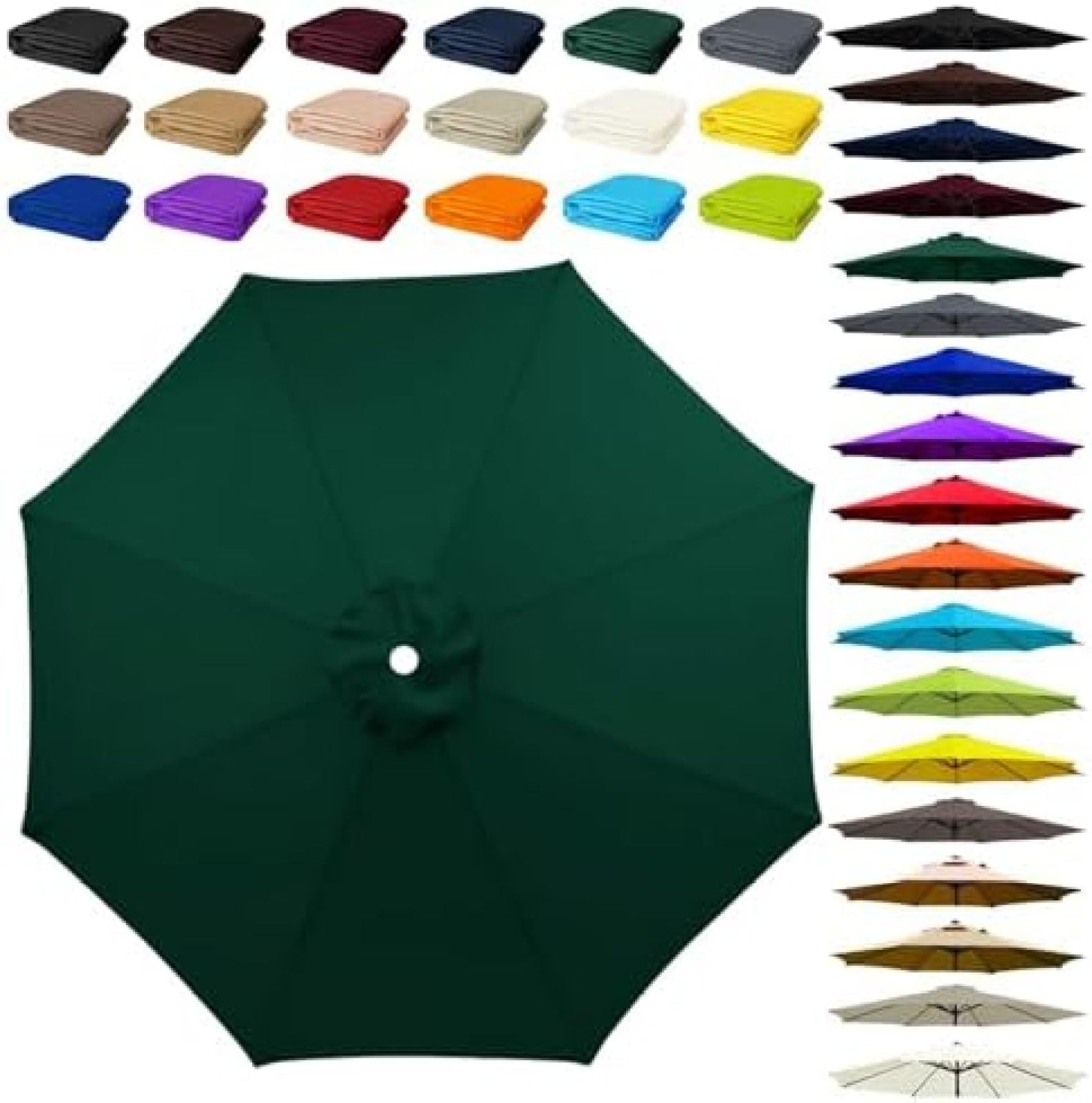 8-żebrowy parasol tarasowy chroniący przed promieniowaniem UV - oddychająca tkanina na dziedziniec, przy basenie i taras, idealny do relaksu na świeżym powietrzu i bezpieczny dla słońca