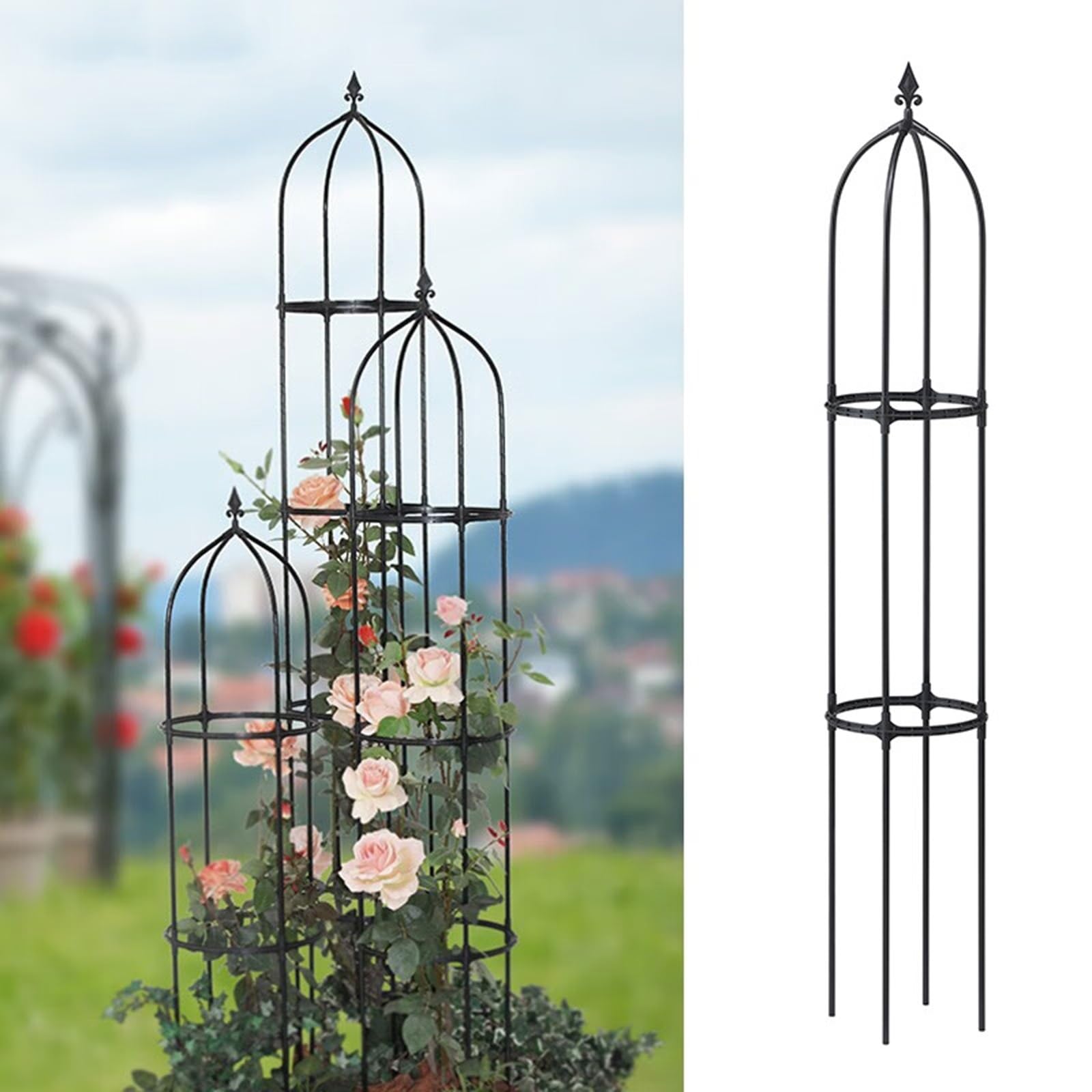 Rankhilfe für Kletterpflanzen, Rankhilfe für Rankpflanzen und Blumen, ideal für Gartenarbeit im Innen- und Außenbereich, verbessert das Wachstum und die Ästhetik des Gartens, 22,9 cm