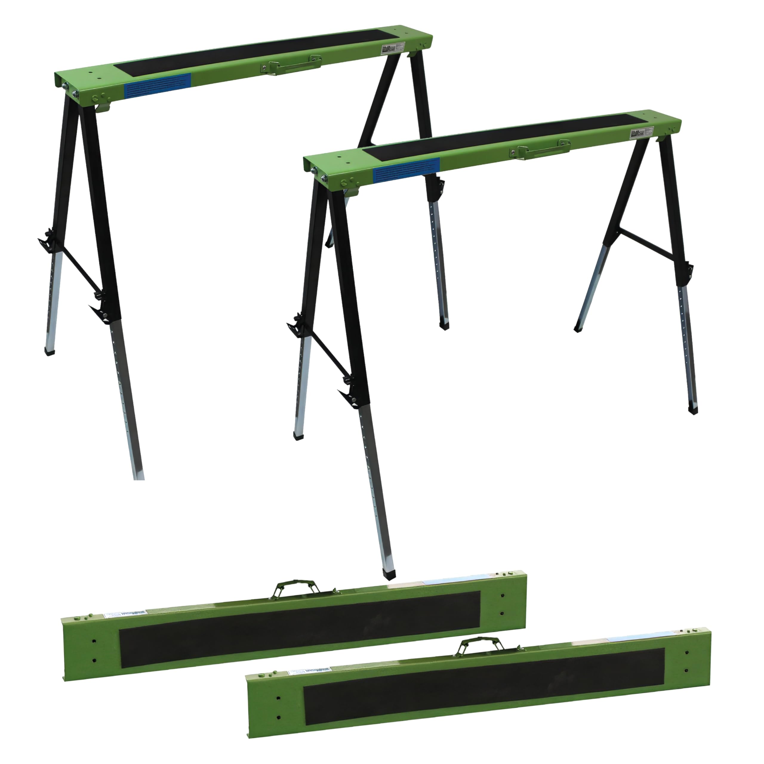 2x TRUTZHOLM Arbeitsbock Gerüstbock höhenverstellbar Teleskop Klappbock | 2er Set 300kg Tragkraft | Stahlbock 150kg je Bock Unterstellbock Stützbock Falt-Arbeitsbock Teleskop-Arbeitsbock