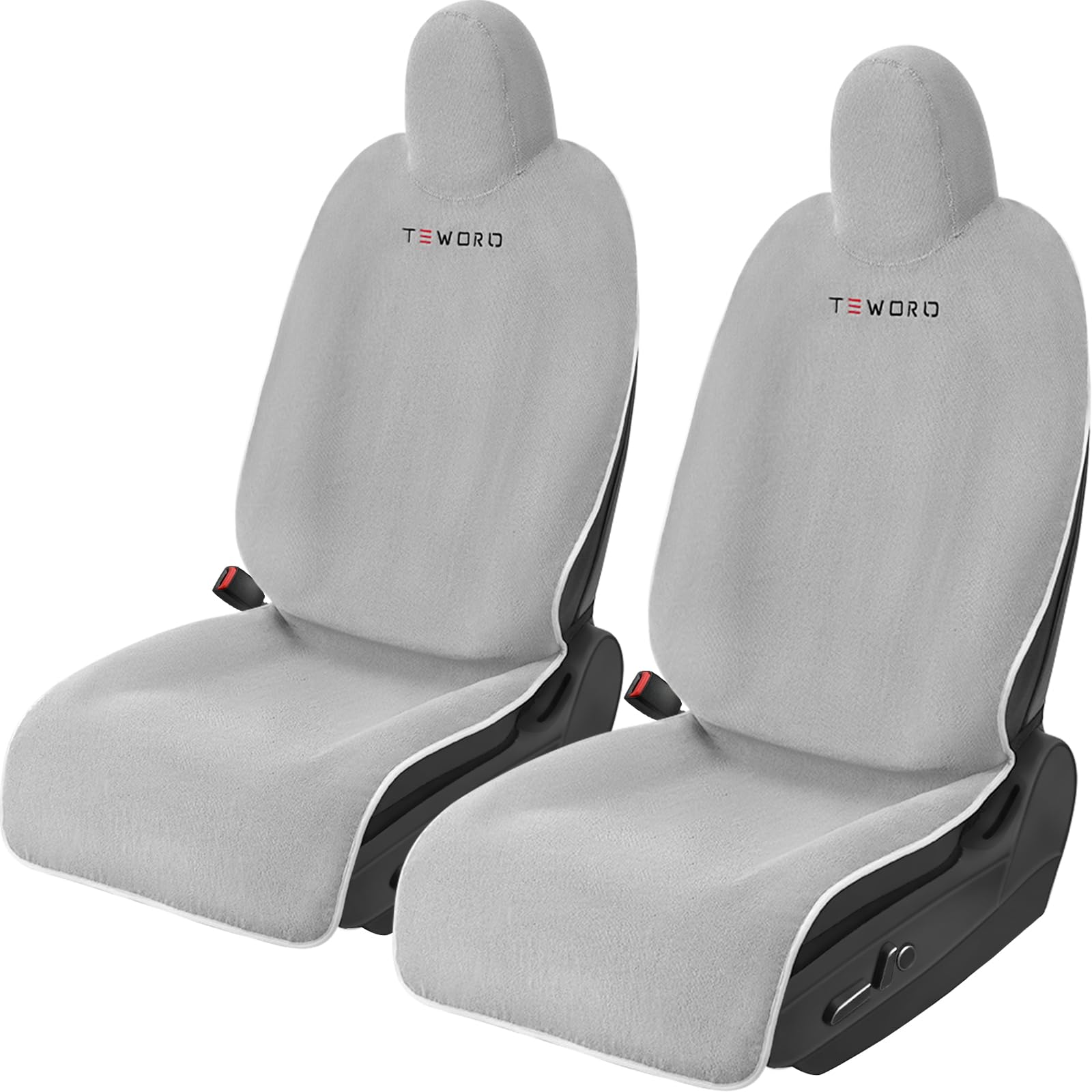 Photo 1 of Teworld Microfiber Seat Cover for Tesla Model 3/Y (2 Pack, Gray)