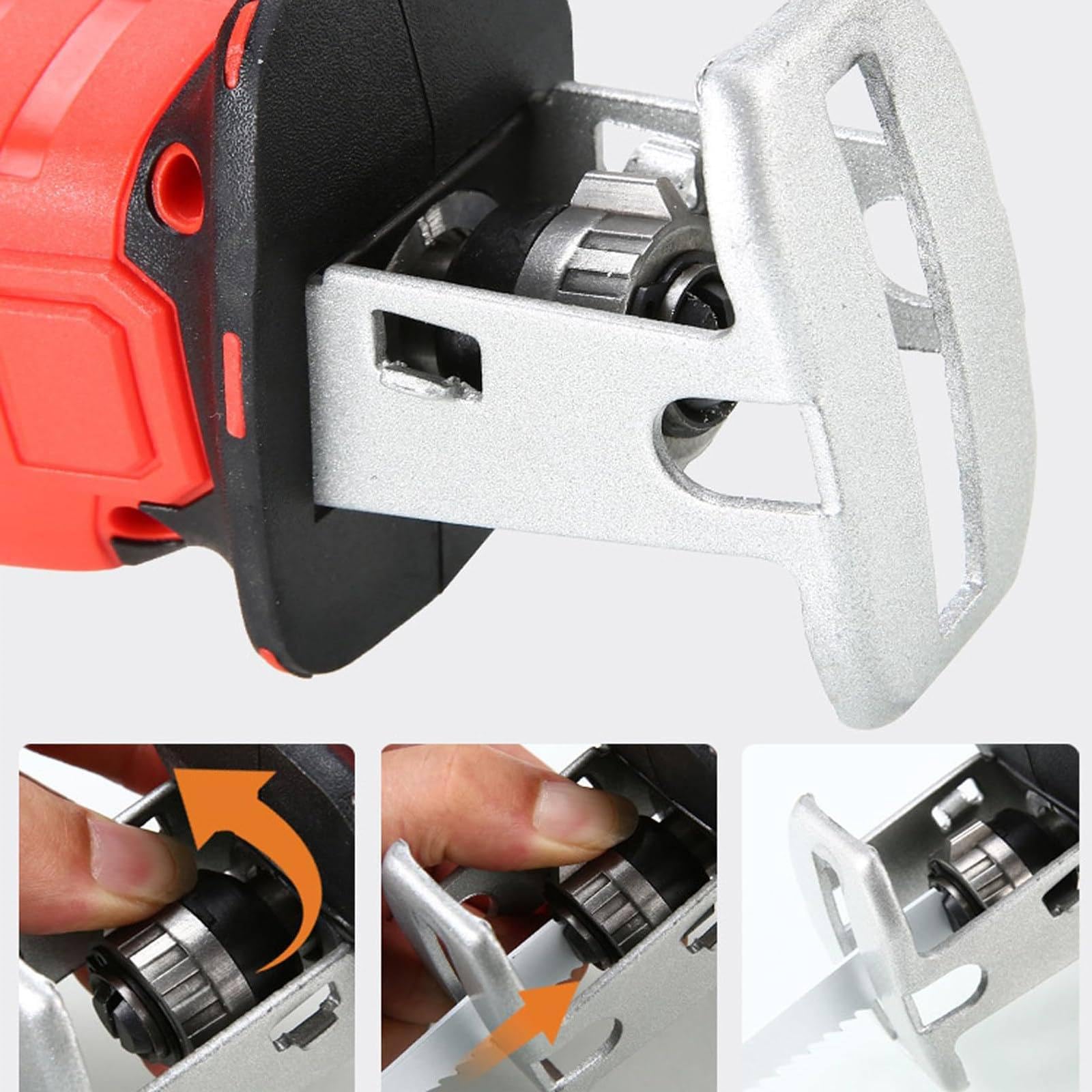 Segaossa Elettrica Portatile - Luce Led + 4 Lame, Sega Alternativa A Batteria - Alimentata A Batteria Al Litio Da 6,0 Ah, Per Ossa, Carne, Legno, Metallo, Plastica