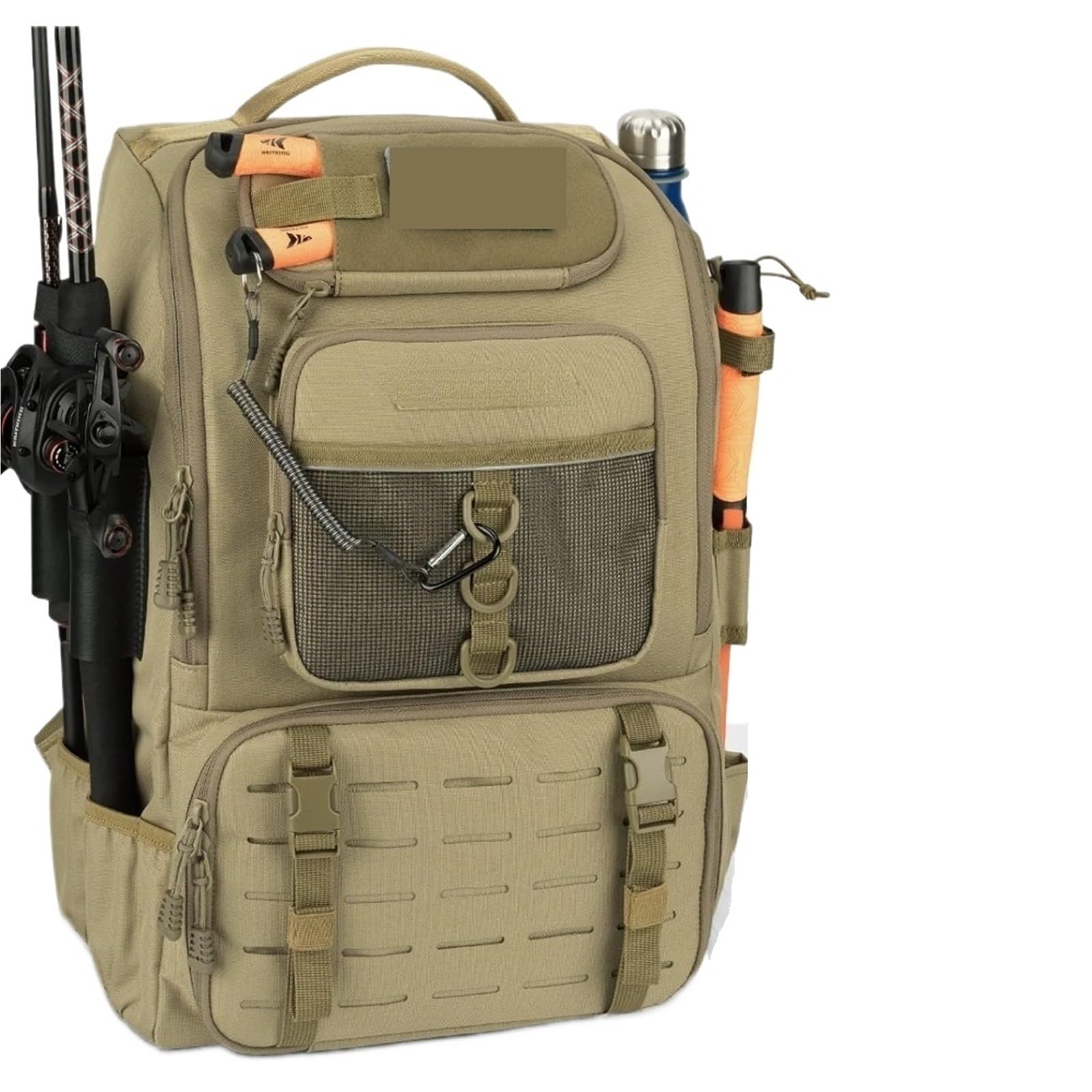 Angeltasche Angelgerät-Rucksack mit Rutenhaltern, 4 Angelkästen, Sporttasche, 40 l Angeltasche, Aufbewahrung von Angelausrüstung und Ausrüstungstaschen, Sling FüR AngelausrüStung