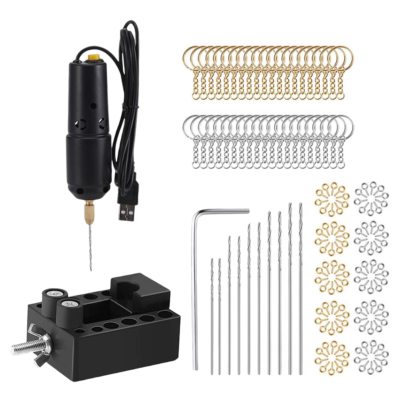 Amazon | Shamiina 木材を作るDIYジュエリーキーホルダー用のミニ電動