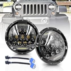 Focos Toyota Yaris 2008 Defender - Faros delanteros LED de 75 W para conducción diurna - Faro delantero LED con luz de carretera DRL de luz diurna para coche