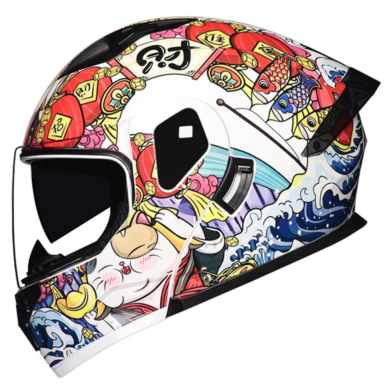 Motorradhelm Klapphelm Doppelvisier Integralhelme Motorrad Helm ECEDOT Zertifiziert Flip Vollvisierhelm Motocrosshelme Scooter Sturzhelm Rollerhelm Erwachsene Damen Herren