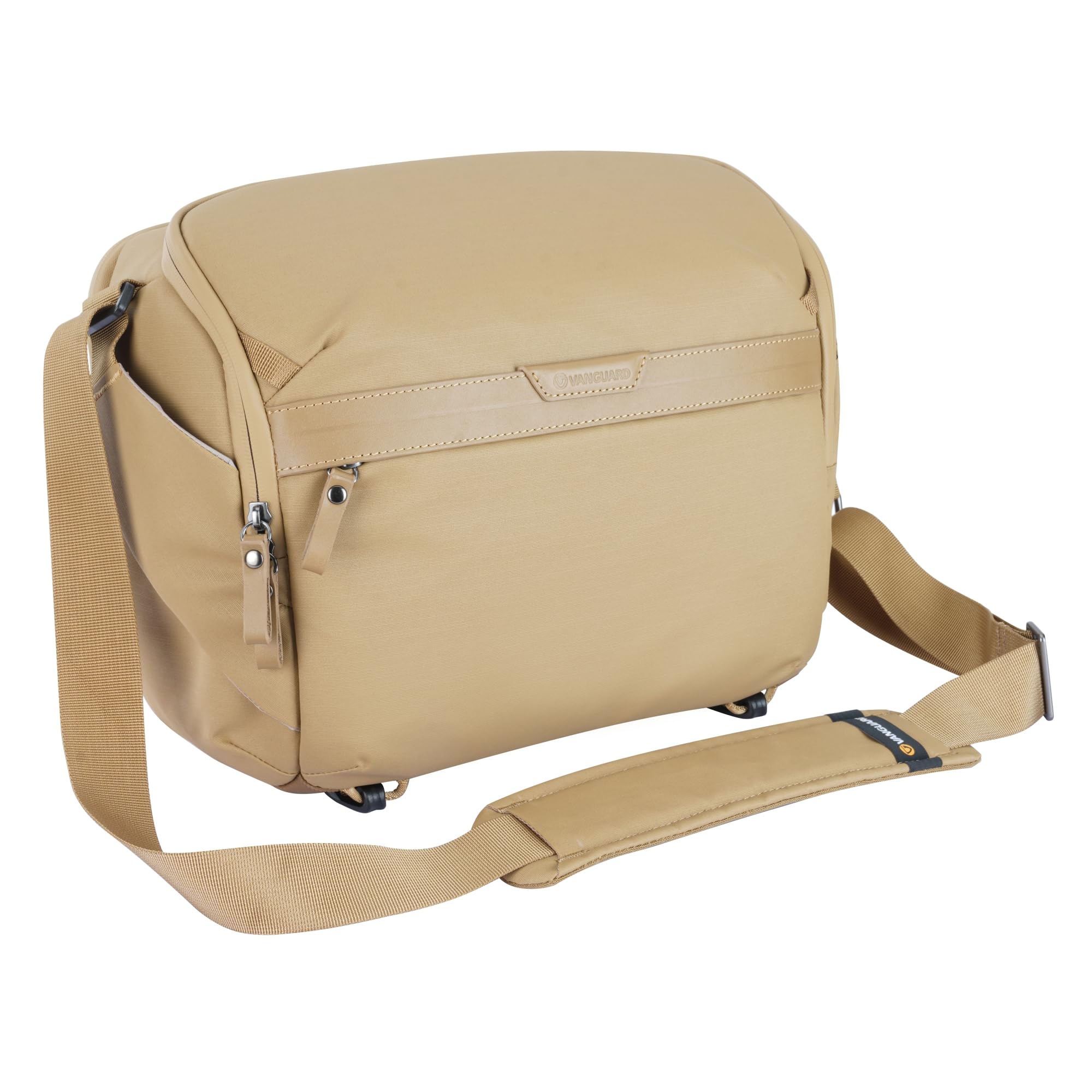 VANGUARD VEO Metro S9L Camera &amp; Everyday Shoulder Bag (Beige) – Fits Full-Frame Camera with 3 Lenses (Up to 70–200mm f/2.8), 13" Tablet Sleeve, Removable Dividers, Weather-Resistant Design