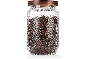 WHJY Small Dog Treat Glass Jar with Lid