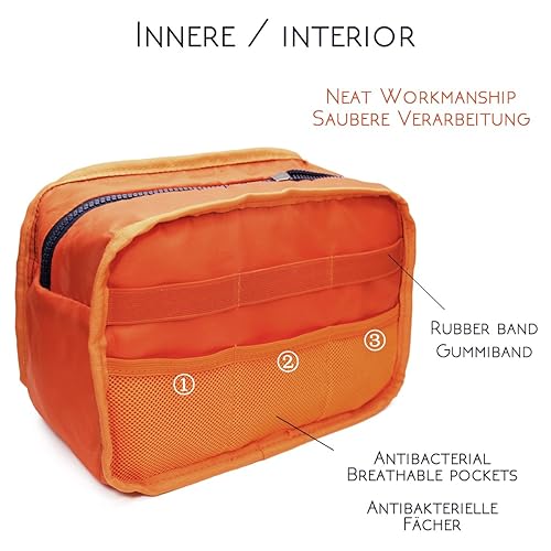 Miniatura 3 de Airlab - Neceser colgante de viaje para hombres y mujeres organizador de artículos de aseo grande maquillaje bolsa de cosméticos con asa y gancho