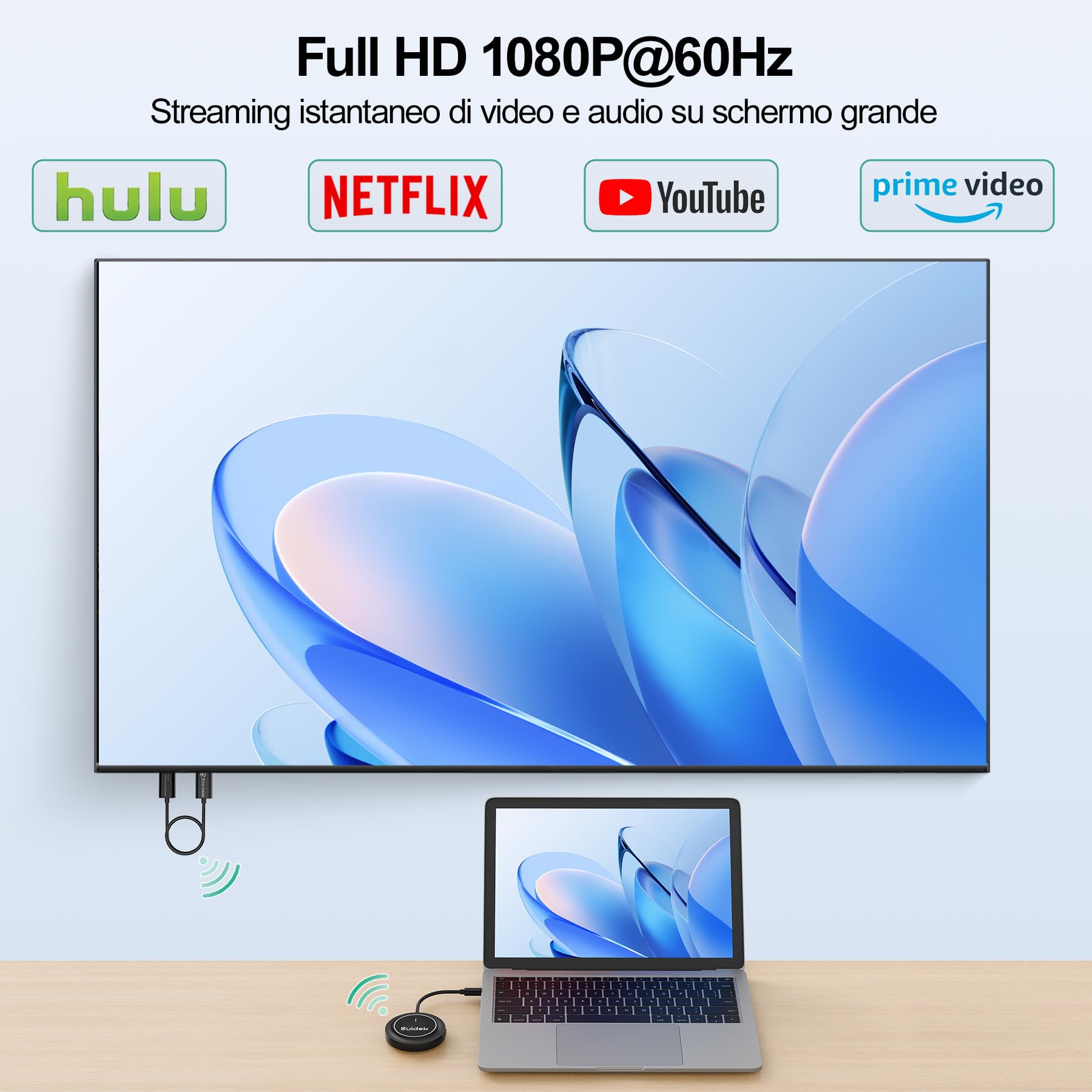 Transmettitore Wireless HDMI 5G 30M USB-C TV Adaptor - Dettaglio