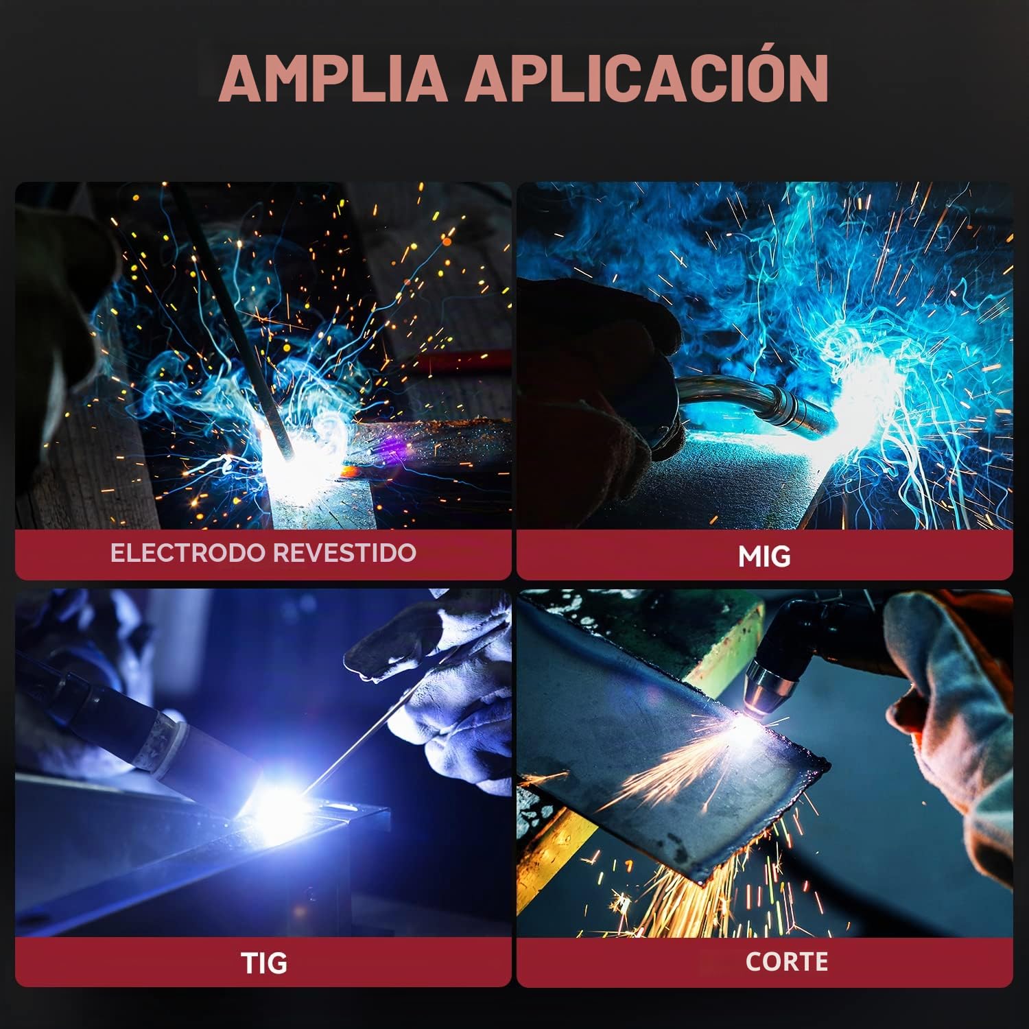 Casco de Soldador ARCCAPTAIN, bonete de Soldador de oscurecimiento automático 1/1/1/1 Claridad óptica Superior