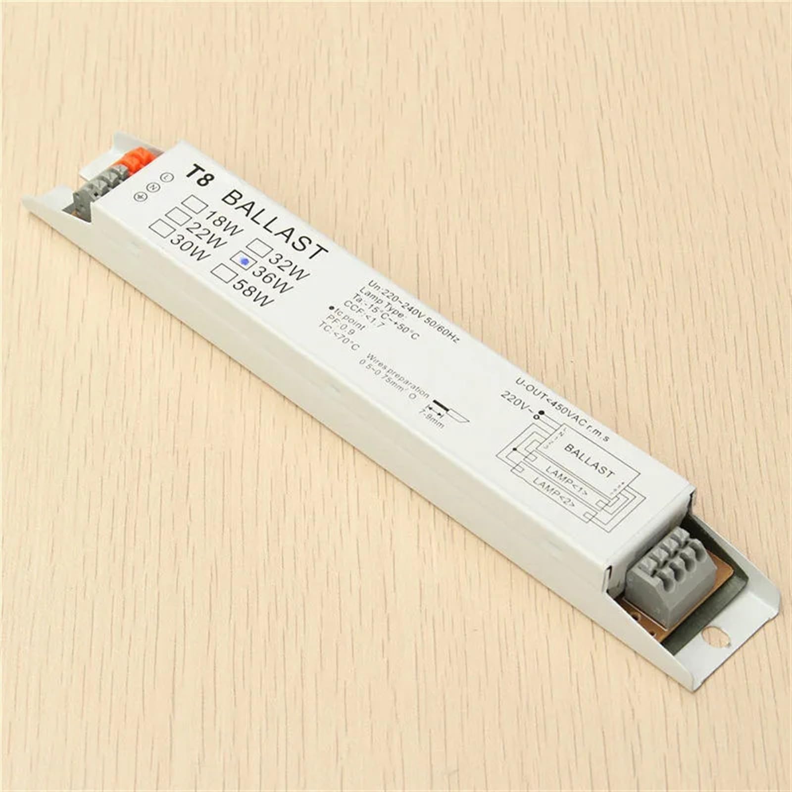 Lampada Fluorescente con Alimentatore elettronico T8 a Tensione Larga 220-240 V CA 2x36 W