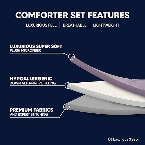 Miniatura 5 de Chic Home Daya - Juego funda de edredón para cama tamaño king, color beige de 4 piezas