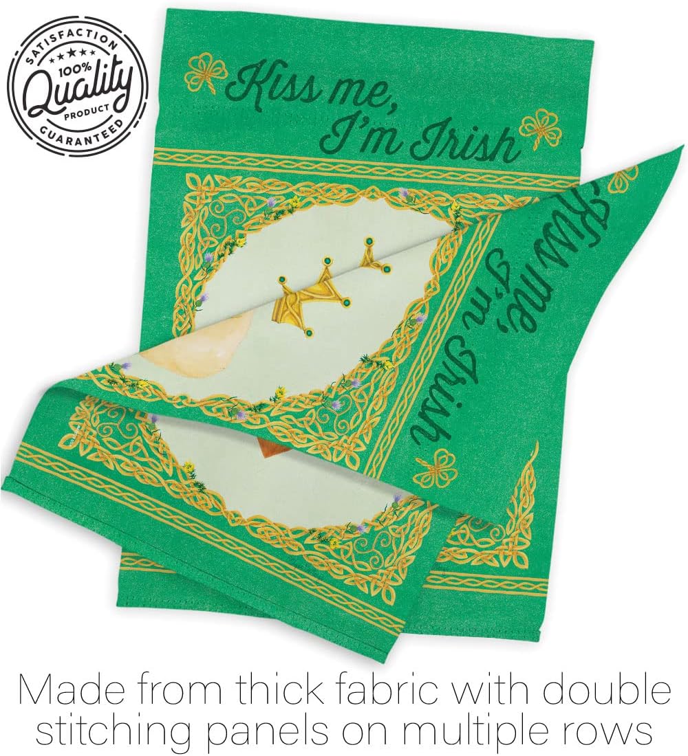 Breeze Decor H102057 Kiss Me I'm Irish Decorative Vertical, House Flag 28" x 40", Thick Fabric