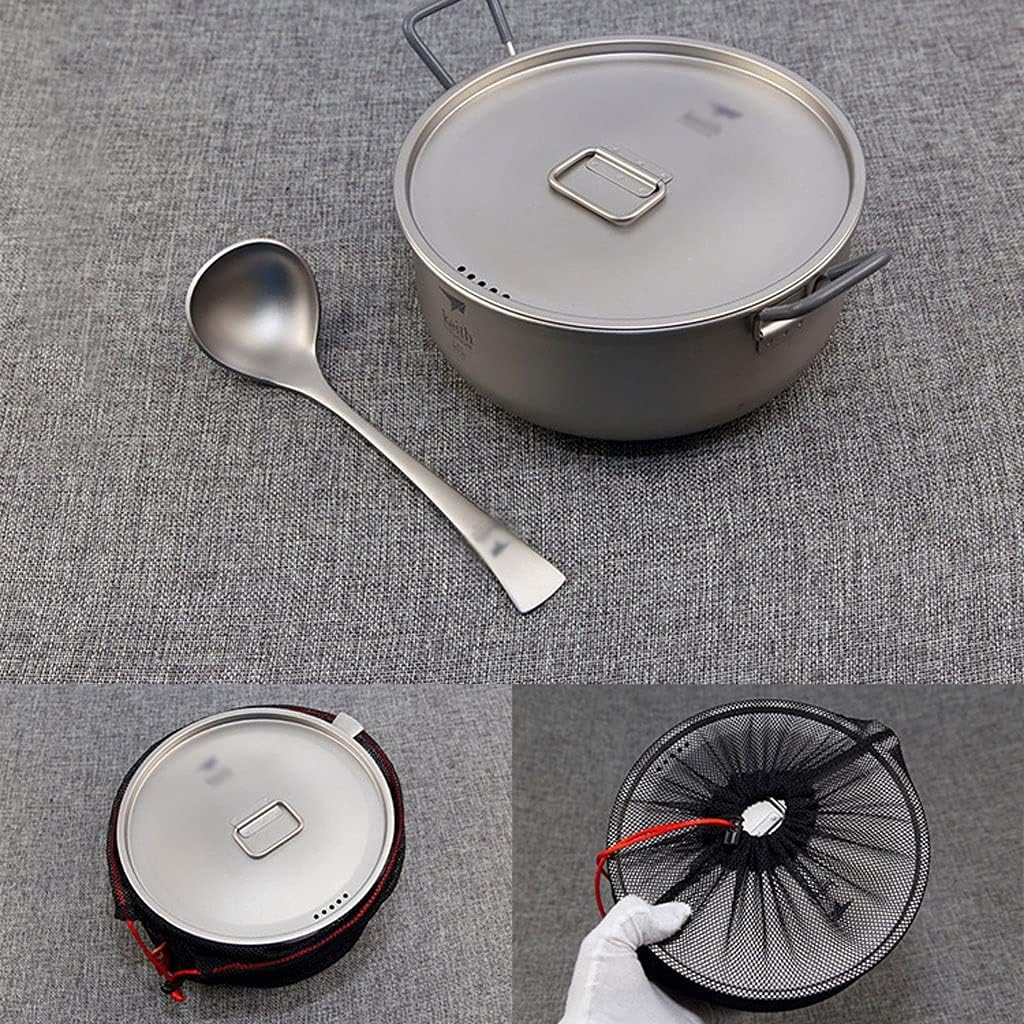 YYDS Outdoor Camping Camping Cooker Lightweight Pot Pure Titanium Cooking Pot for Backpacking Outdoor Hiking Picnic and Camping Cookware Adventures Picnics