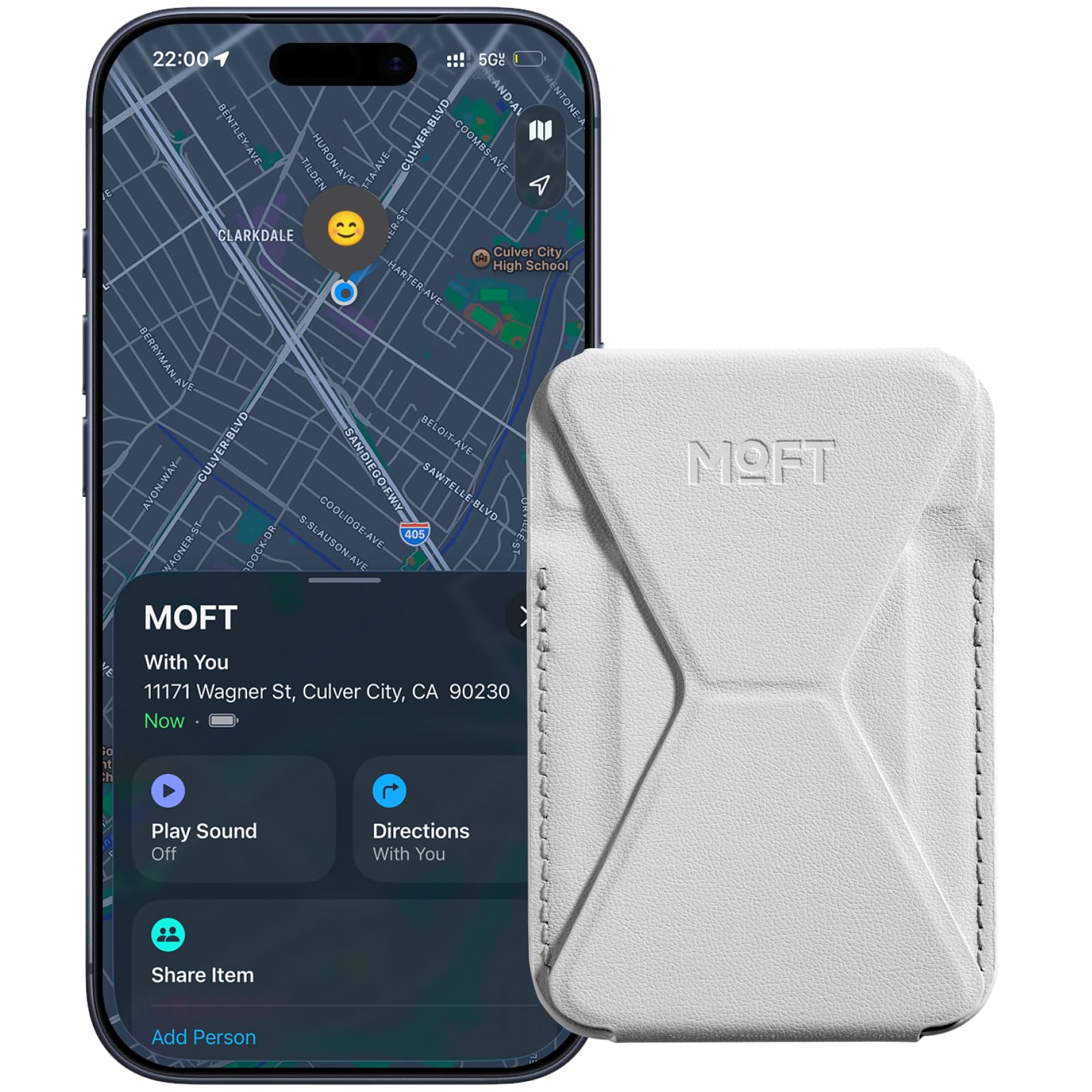 Tarjetero Buscar de Apple para iPhone 17 Diario en Gris Niebla MOFT 7