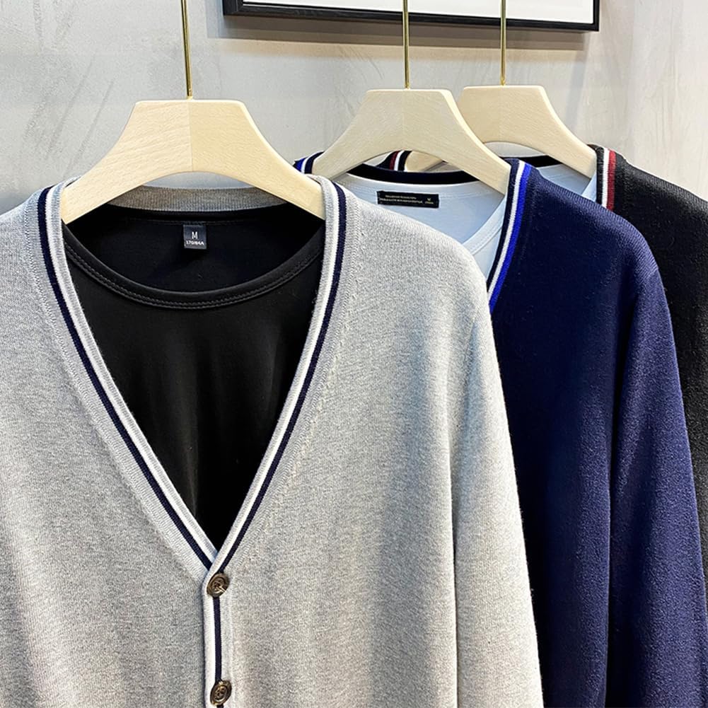 Cárdigan Hombre Botones Chaqueta Punto Suéter