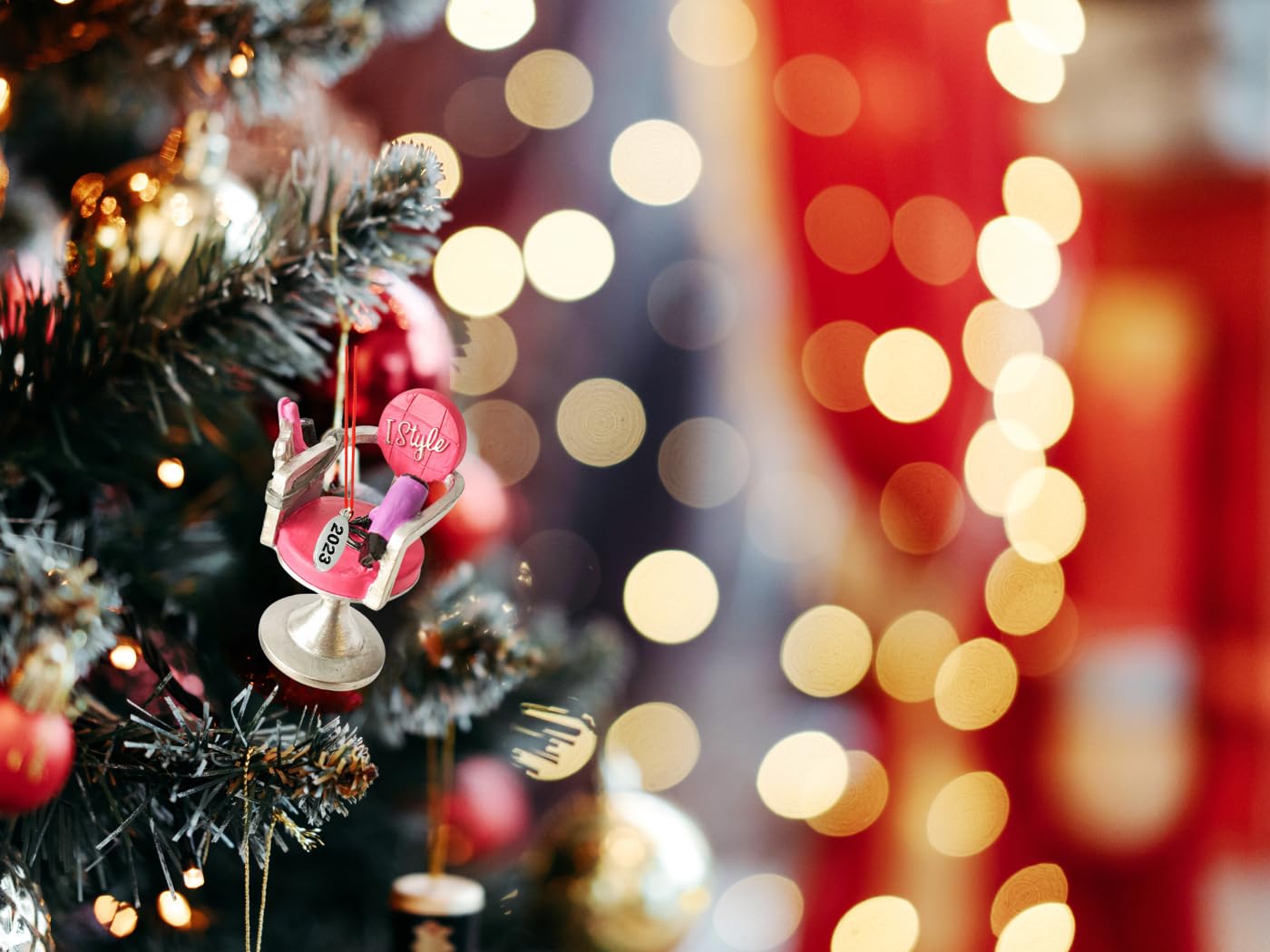 Weihnachtsbaum-Anhänger Für Haarstylisten - „Bester Haarstylist“ Auf Keramik