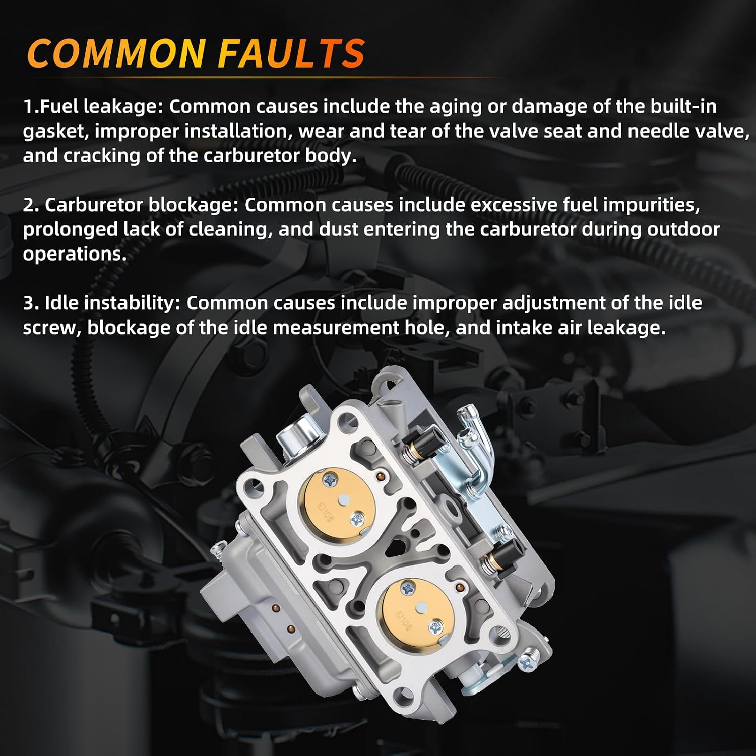AUC16759 Carburetor Carb with Gasket Compatible with John Deere Gators 4×2 HPX 4×4 HPX 4×4 Trail HPX HPX615E Replaces AUC14592 AUC11868 MIA10675