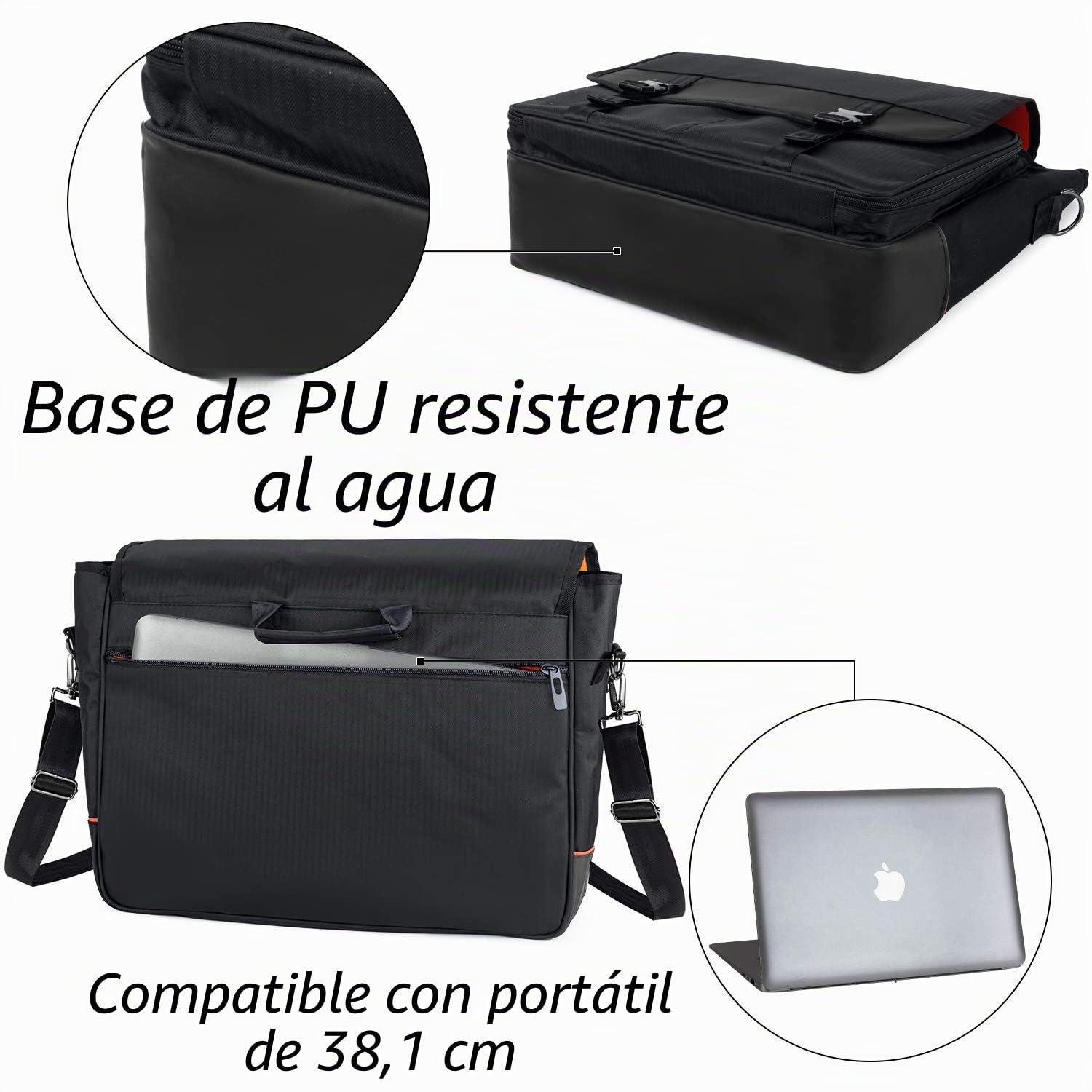 CURMIO Kit de bartender, bolsa de viaje para botellas de vino, bolsa de mensajero para juego de herramientas de bar, perfecta para fiestas en el patio, interiores y exteriores, negro(solo bolsa) | Organizar Conjuntos para Bar y Botellas de Vino, para Casa
