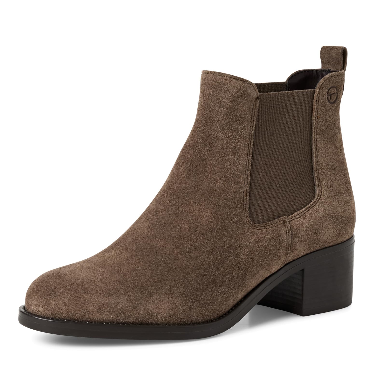 Tamaris Women's Chelsea Flat, Taupe Suede, 39 EU