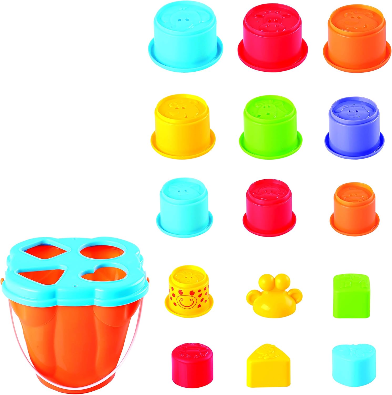 PLAY Giraffe Activity Center Stacking Cups Baby Toys Educational Toddler Toys Top Blocks Game Kit BPA Free Toys for 1 2 3 4-5 Year Old Girls Boys