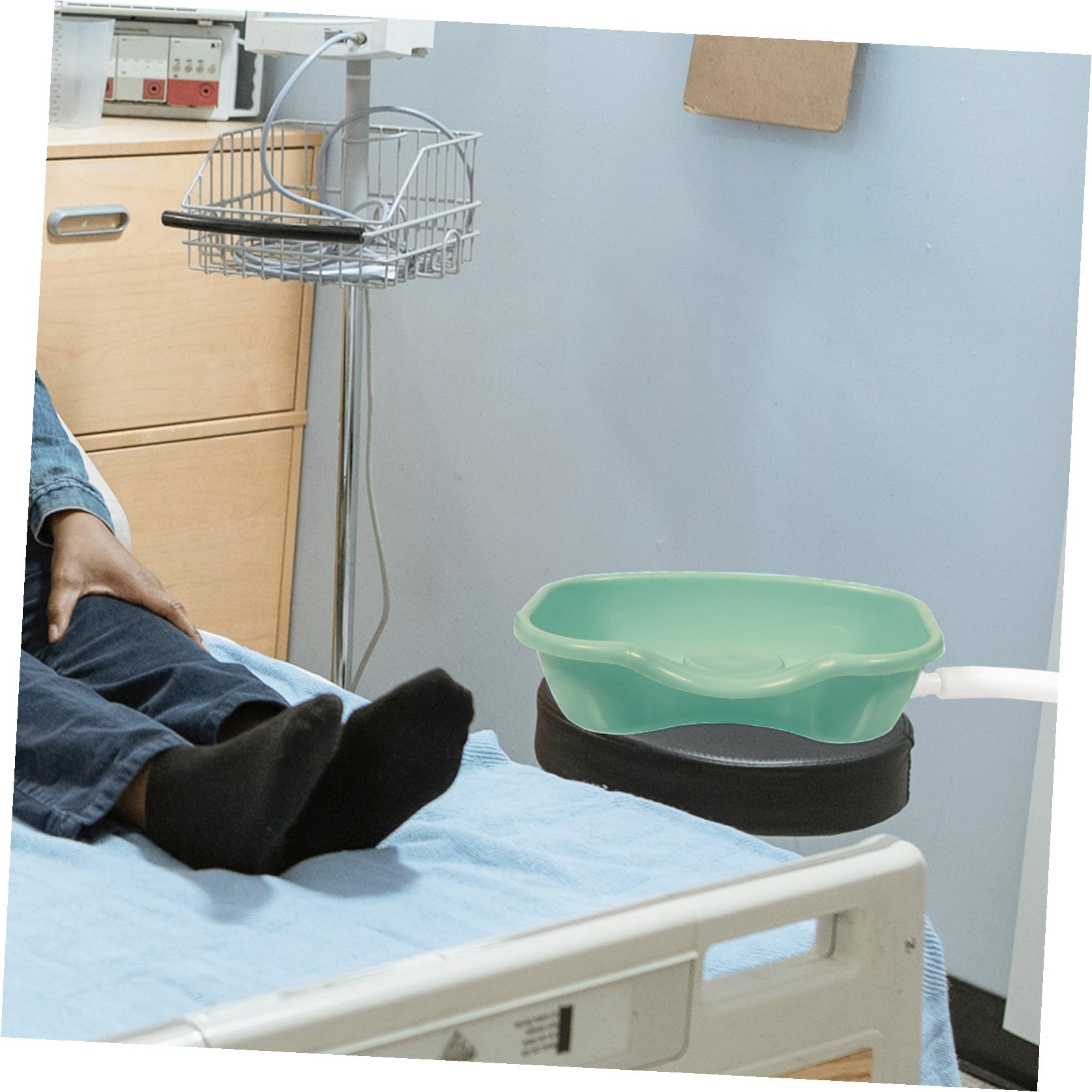 Ciieeo Haarwaschbecken und Glatter Oberfläche Tragbares Bett aus Kunststoff mit Ergonomischer Form für Entspannte Haarwäsche im Bett zu Hause