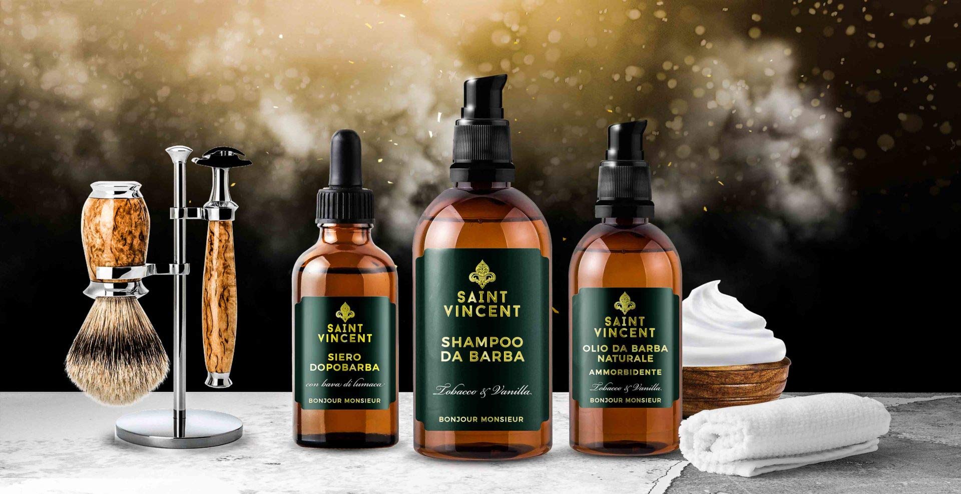LFA - LABORATORI | Shampoo Barba e Baffi, Detergente Professionale, Sapone da Barba Fragranza al Tabacco e Vaniglia (100 Ml)