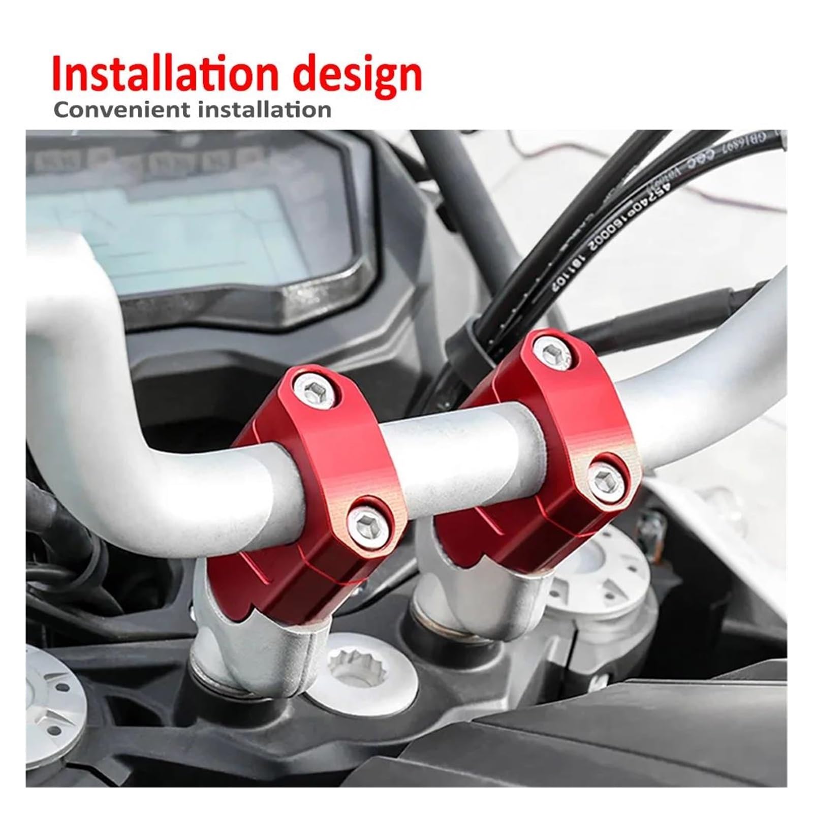 Riser Manubrio In Alluminio Per Moto V85TT – Alza Manubrio 1 Pollice, Kit Di Estensione Per Guida Comoda