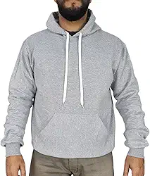Blusa de Frio Moletom Flanelada Bolso Canguru com Capuz Masculina