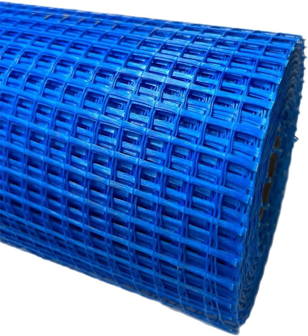 Ferretelix. Maglia in fibra di vetro per intonaci Mortaio Blu Rotolo 1 mt x 50 m luce 10x10