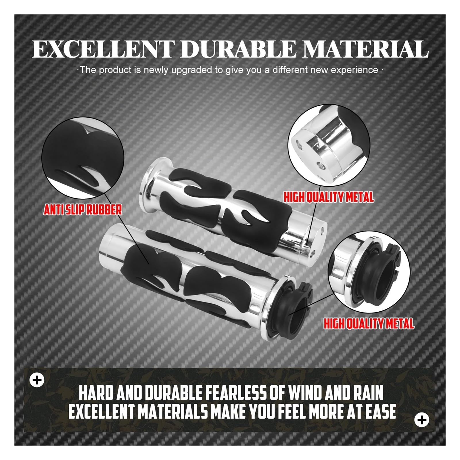 Empuñaduras Manillar Empuñadura De Mano para Manillar De Motocicleta, Empuñaduras De Barra, Funda De Goma para Sportster, para Dyna, para Softail, para Touring V-Rod(Hand Grips B)